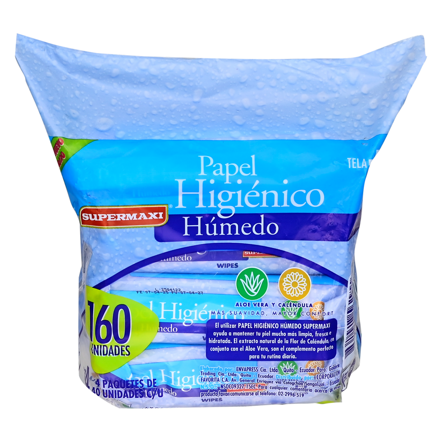 Papel Higiénico Húmedo Pack Económico SUPERMAXI X 4 Uds