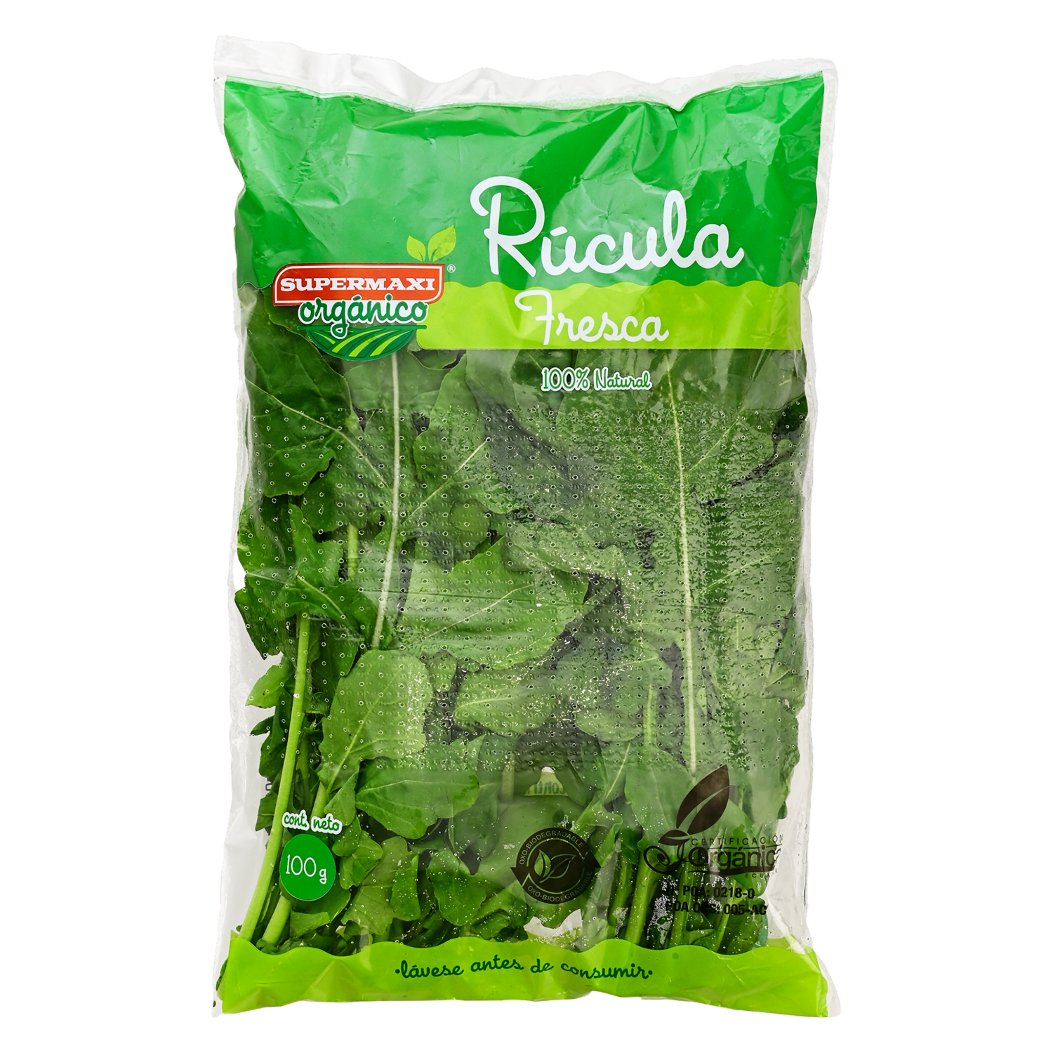 Rúcula Orgánica SUPERMAXI 100 G