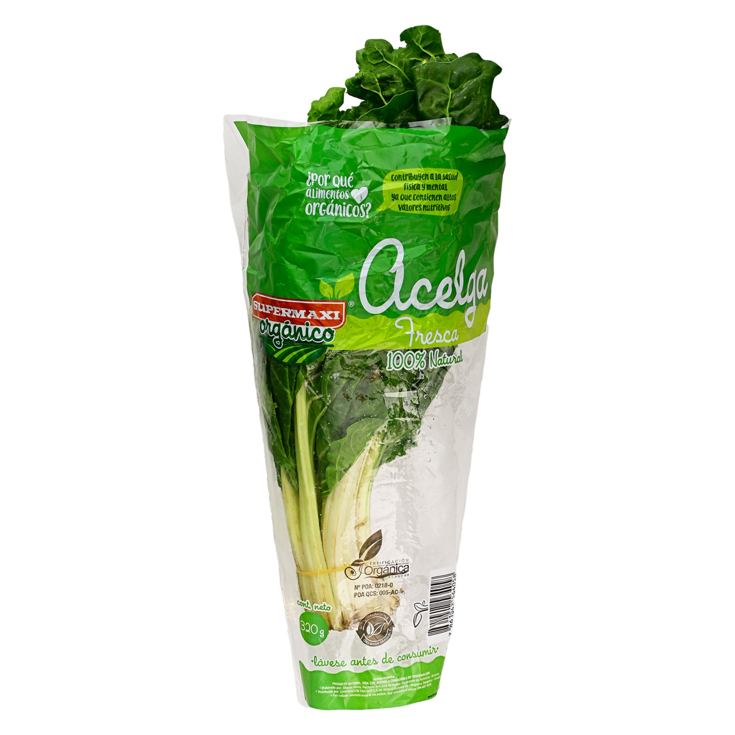 Acelga Orgánica SUPERMAXI 320 G