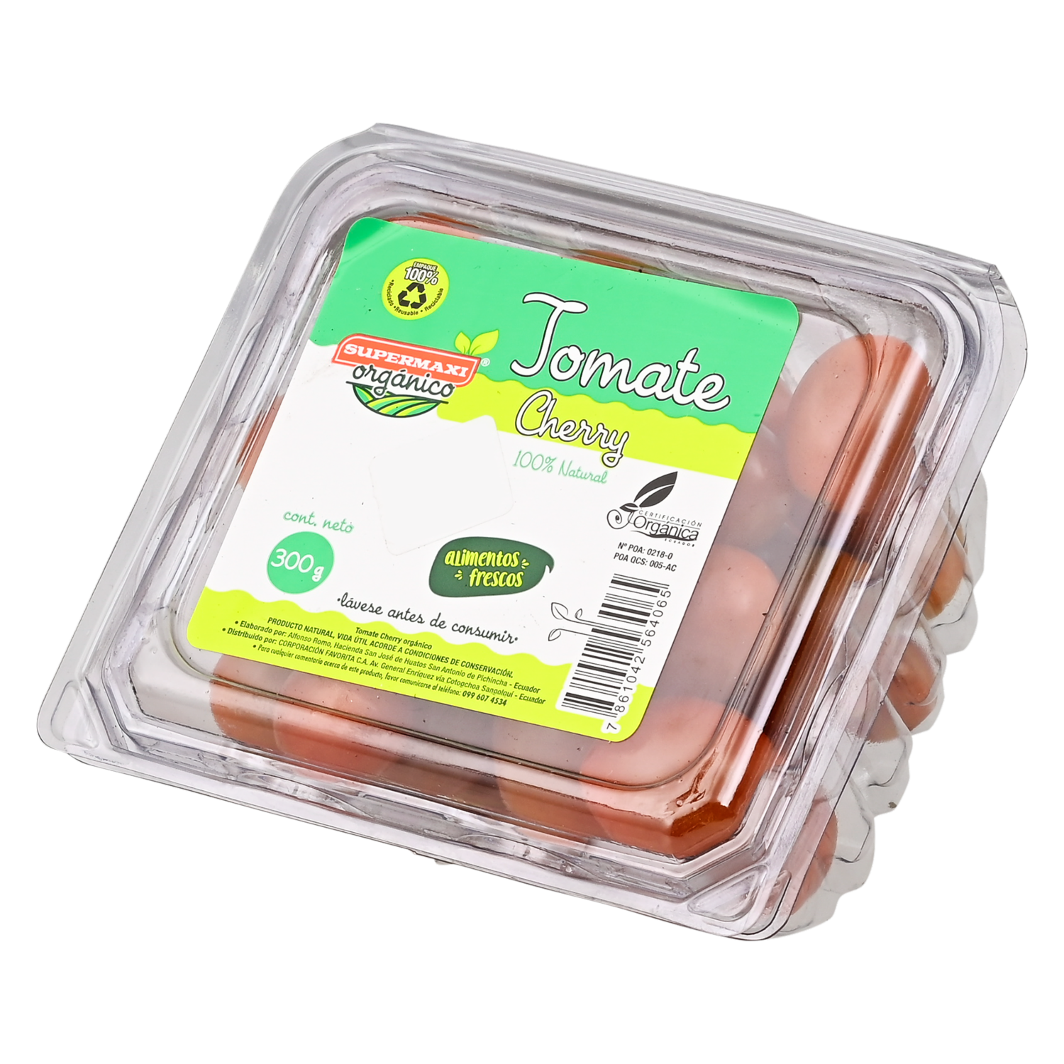 Tomate Cherry Orgánico SUPERMAXI 300g