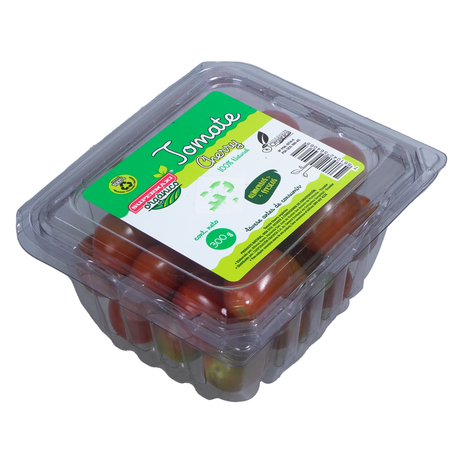Tomate Cherry Orgánico SUPERMAXI 300g