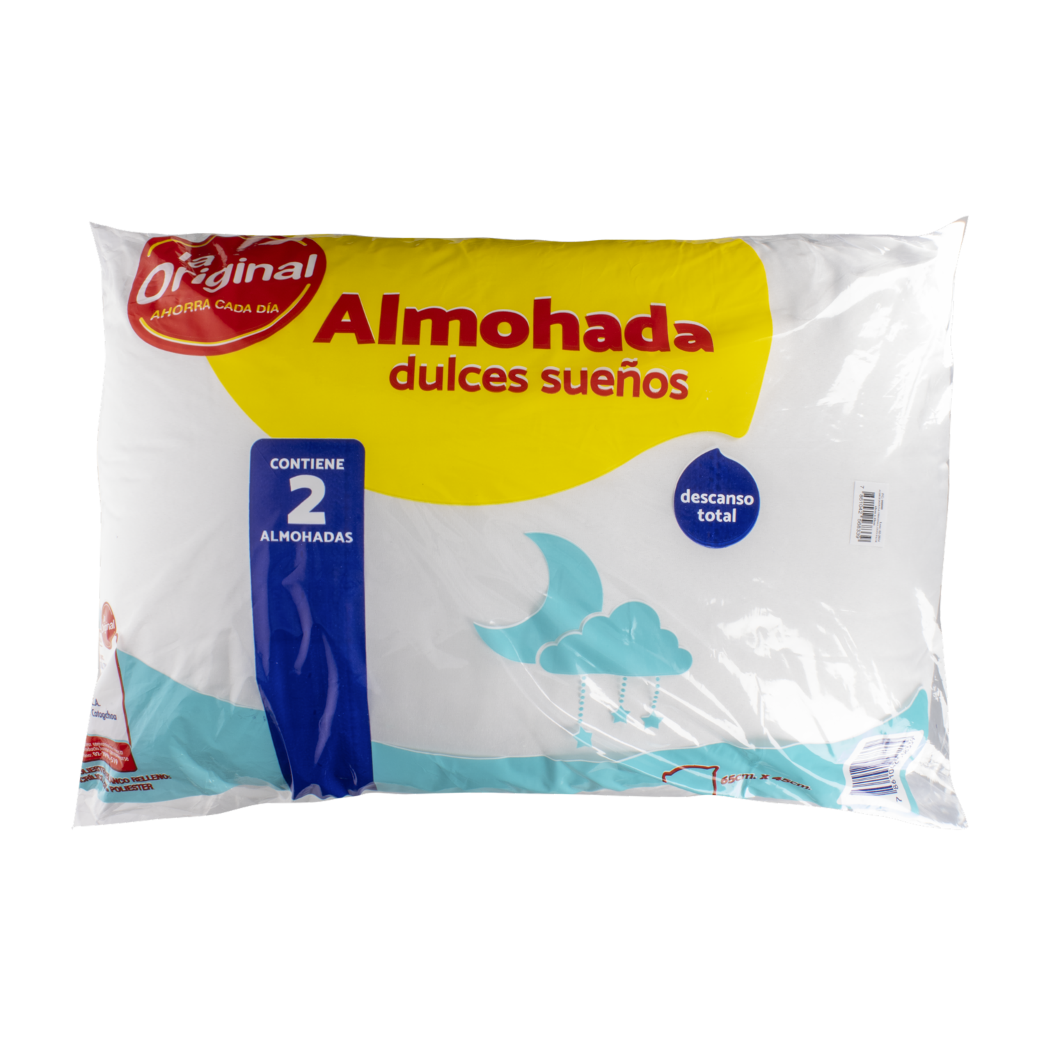 Almohada De Tela Duo Pack LA ORIGINAL 65 X 45 Cm