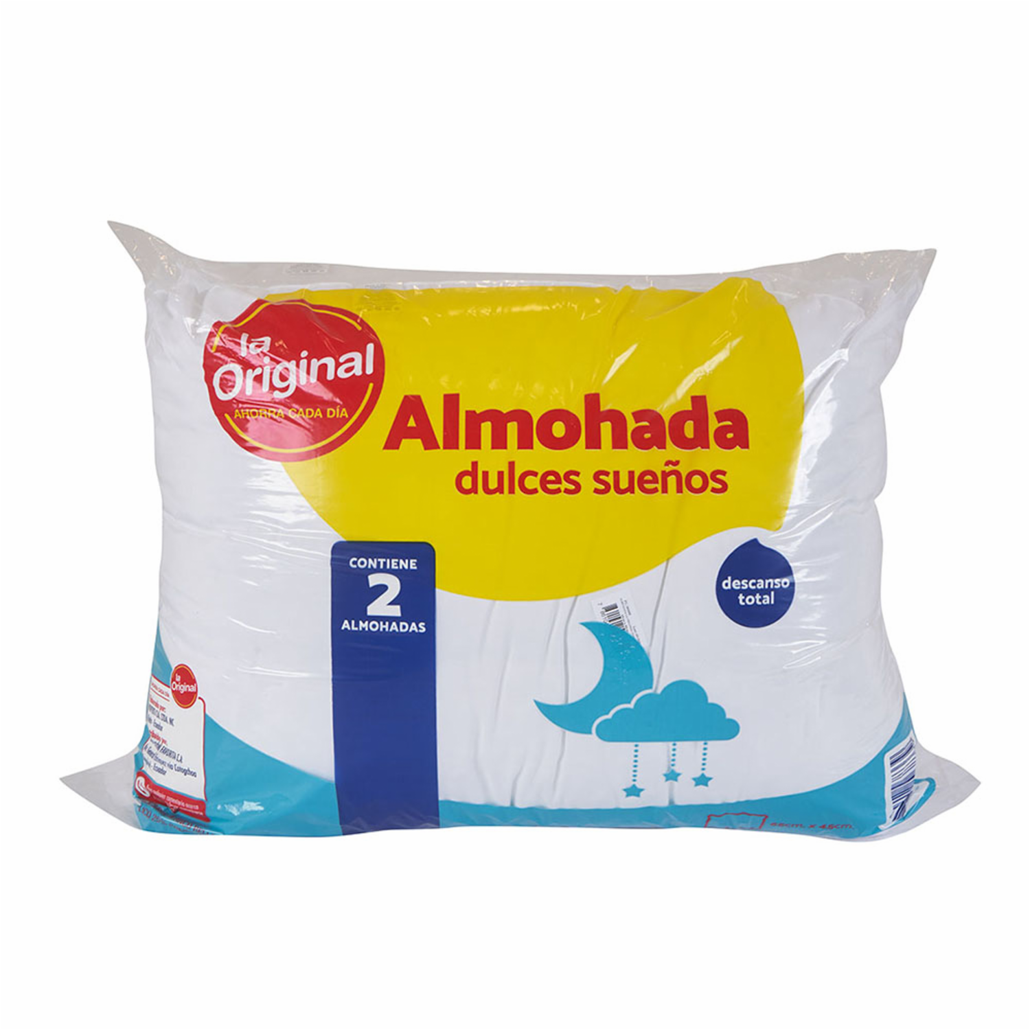 Almohada De Tela Duo Pack LA ORIGINAL 65 X 45 Cm