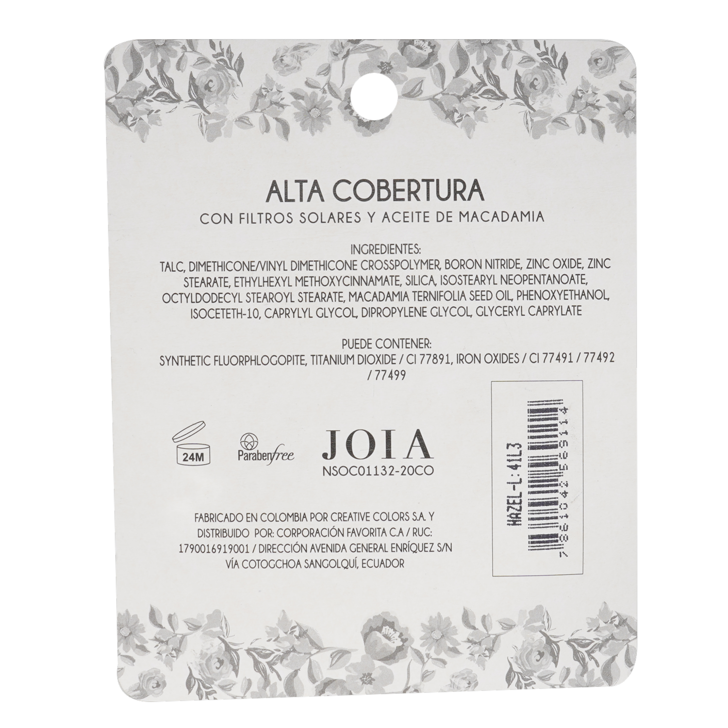 Polvo Compacto Tono Hazel JOIA Unidad