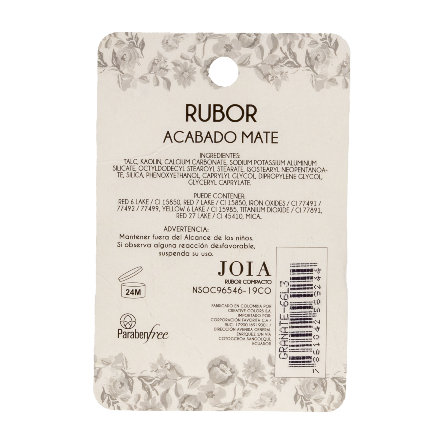 Rubor Tono Granate JOIA Unidad