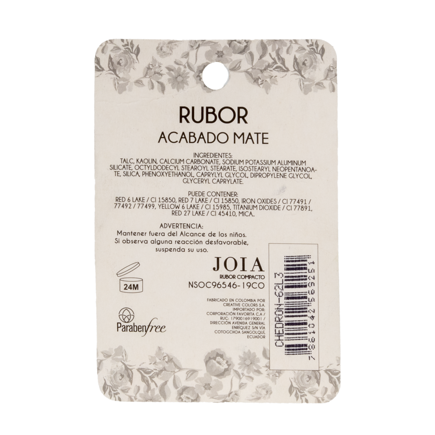 Rubor Tono Chedron JOIA Unidad