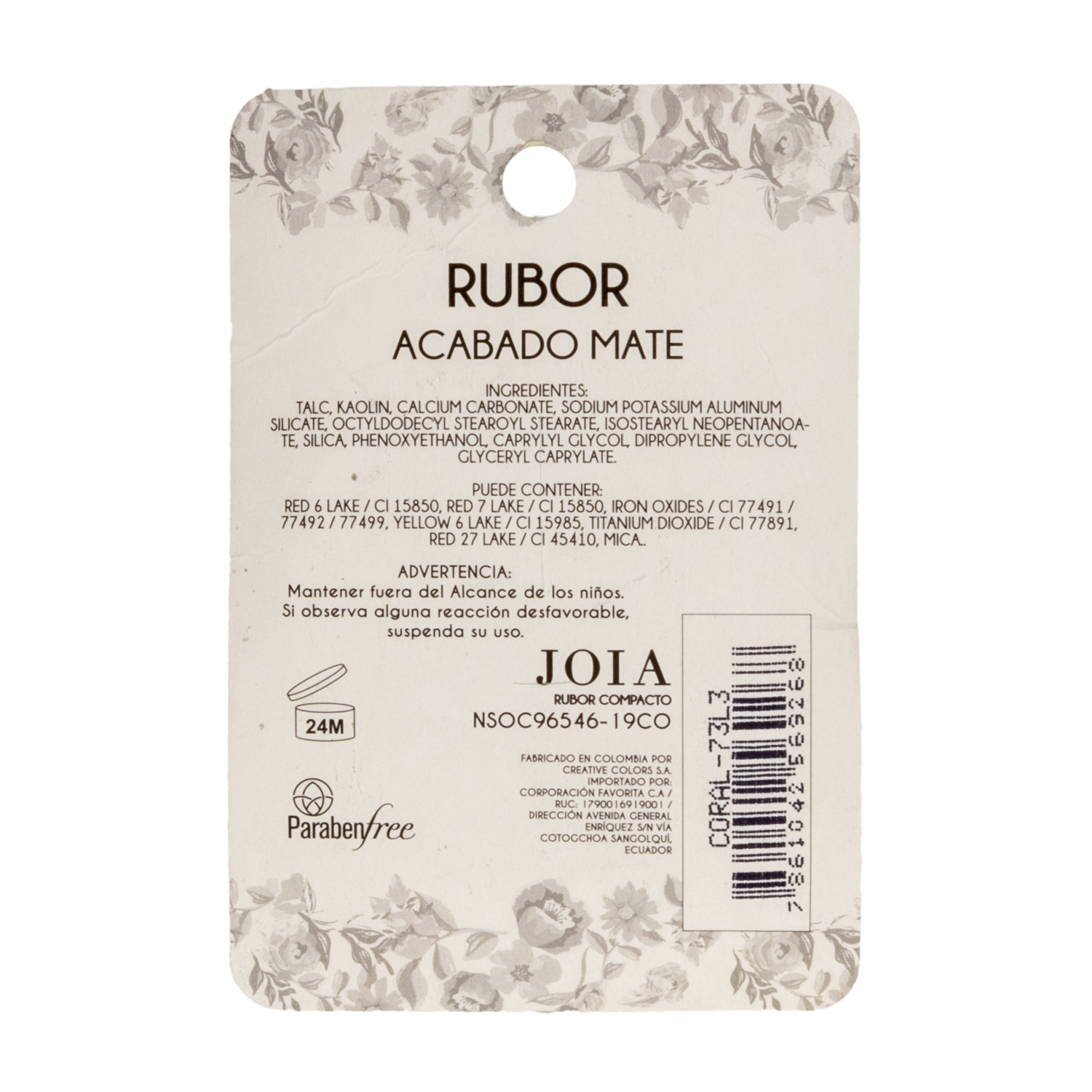 Rubor Tono Coral JOIA Unidad