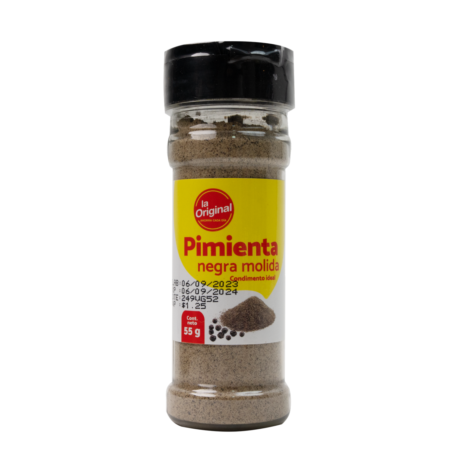 Pimienta Negra Molida LA ORIGINAL Frasco
