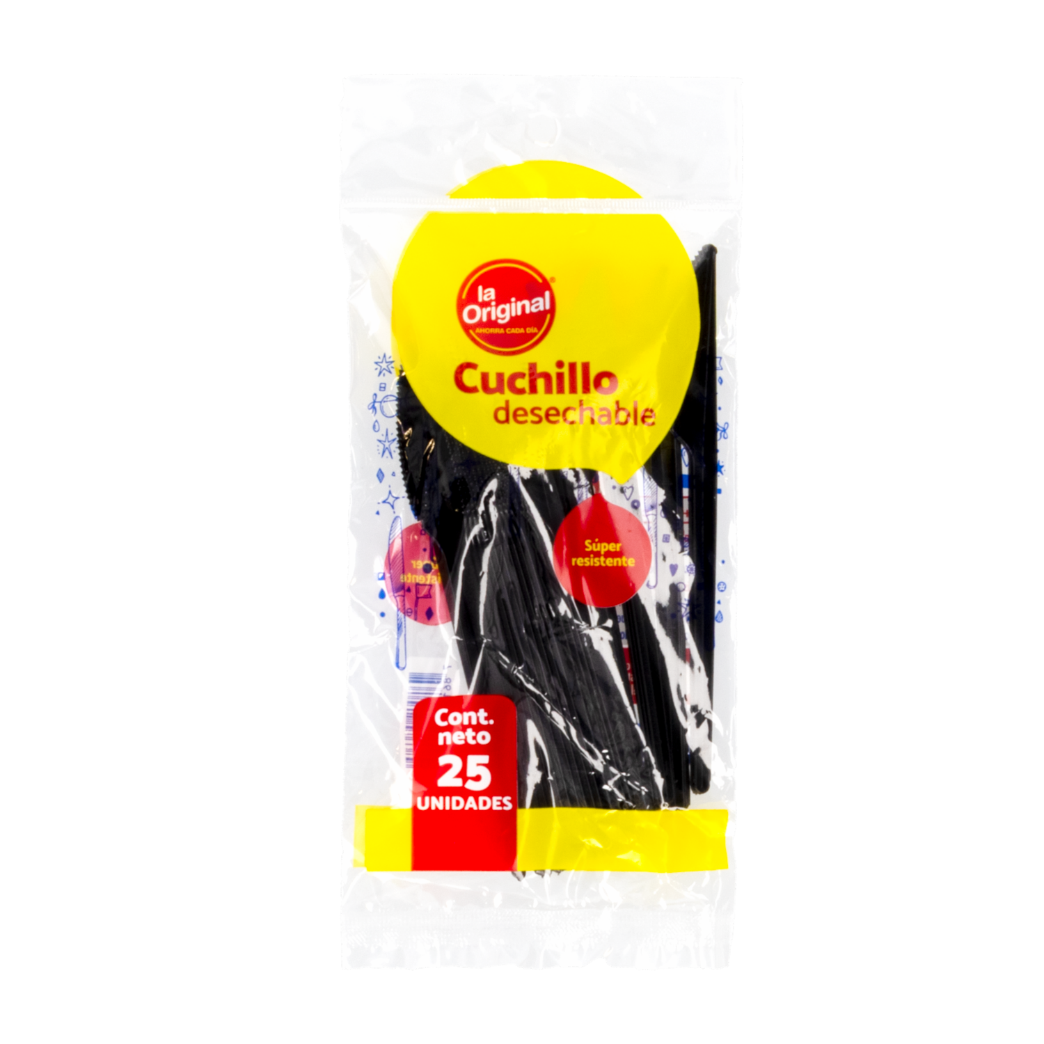 Cuchillo Blanco Plástica LA ORIGINAL Por 25 Uds