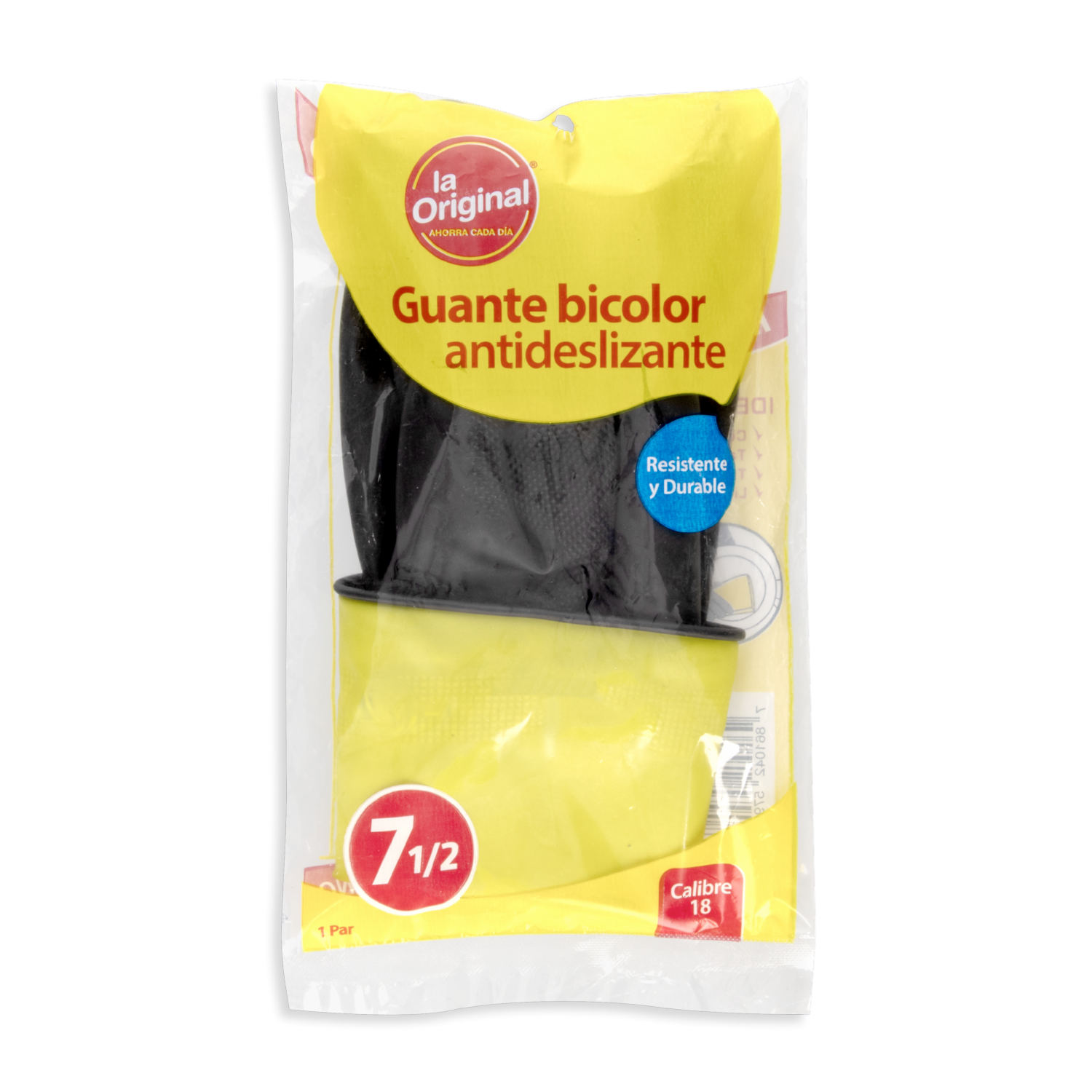 Guantes De Nitrilo Multiusos Bicolor Antideslizantes Resistentes Y Durables LA ORIGINAL Talla 7 1/2