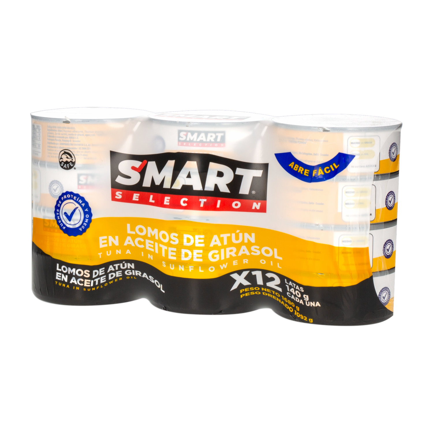 Atún Lomos En Aceite De En Girasol SMART SELECTION 12 X 140 G