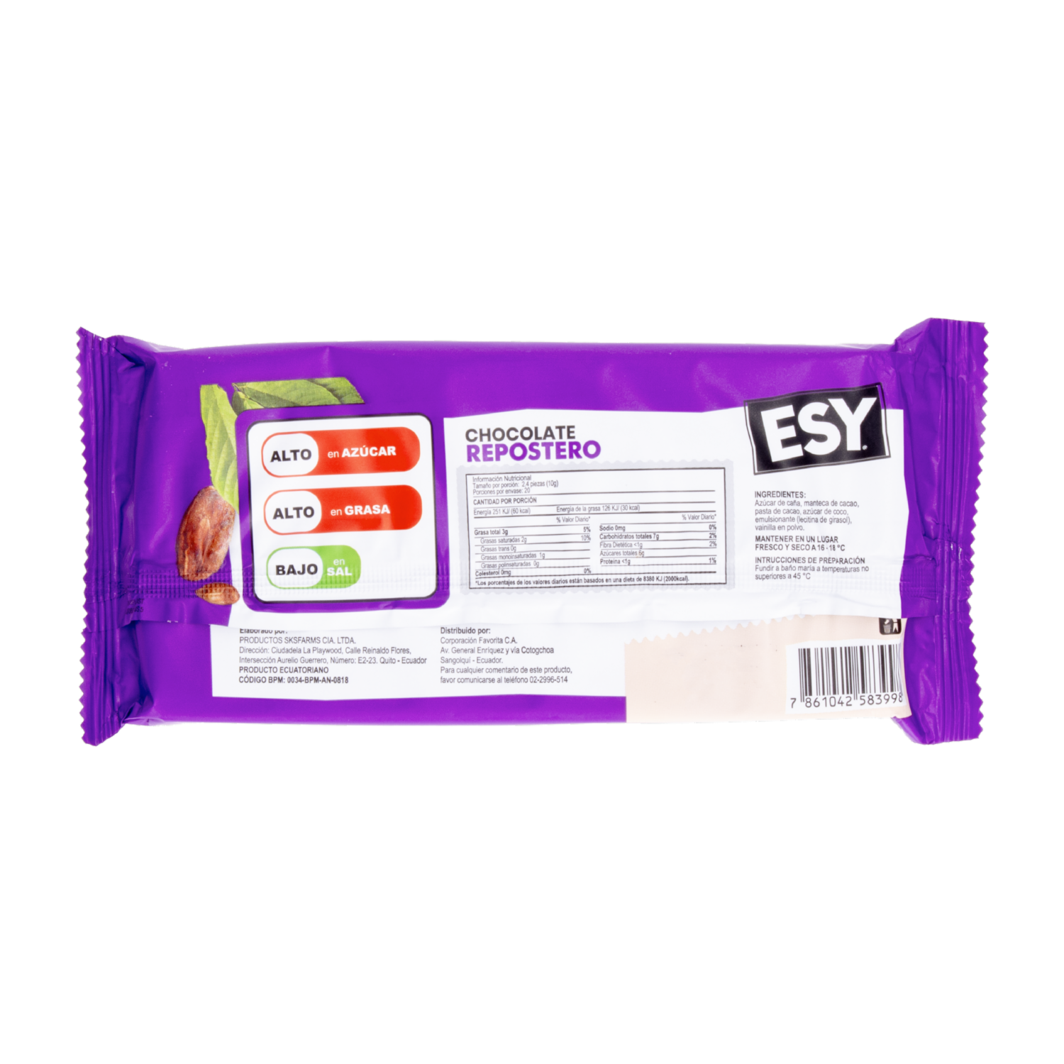 Chocolate Para Repostería ESY 100 G