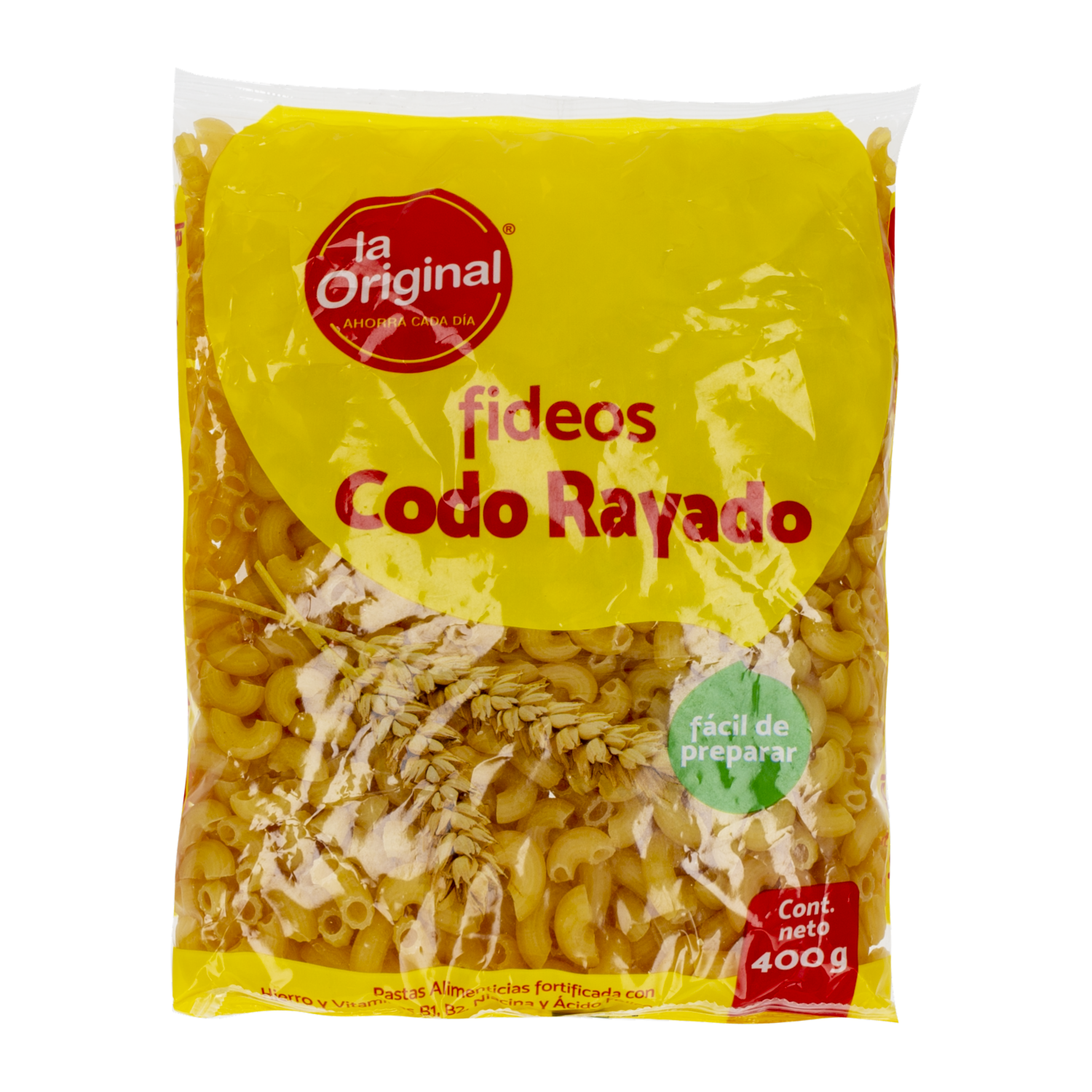 Fideo Codo Rayado LA ORIGINAL 400 G