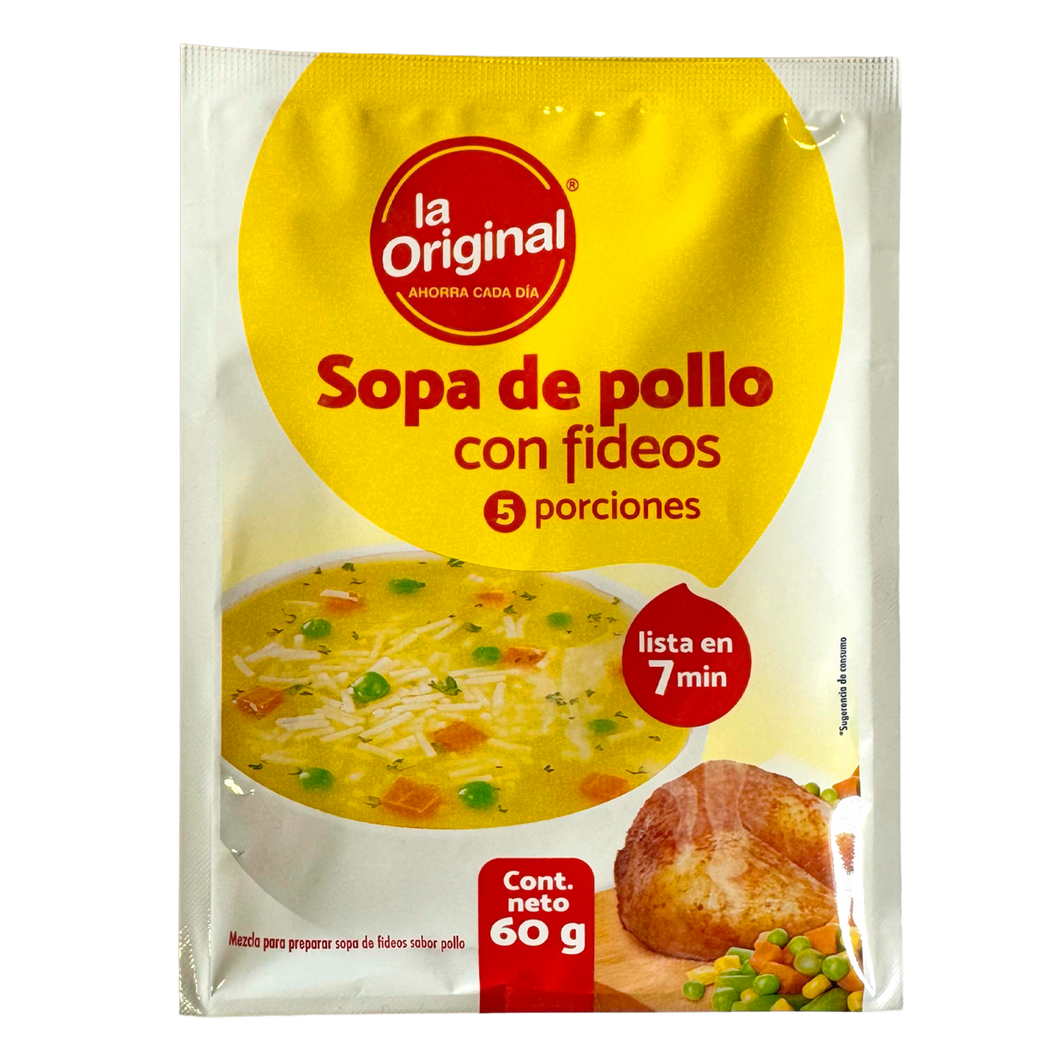 Sopa Instantánea De Pollo Con Fideos LA ORIGINAL 60 G
