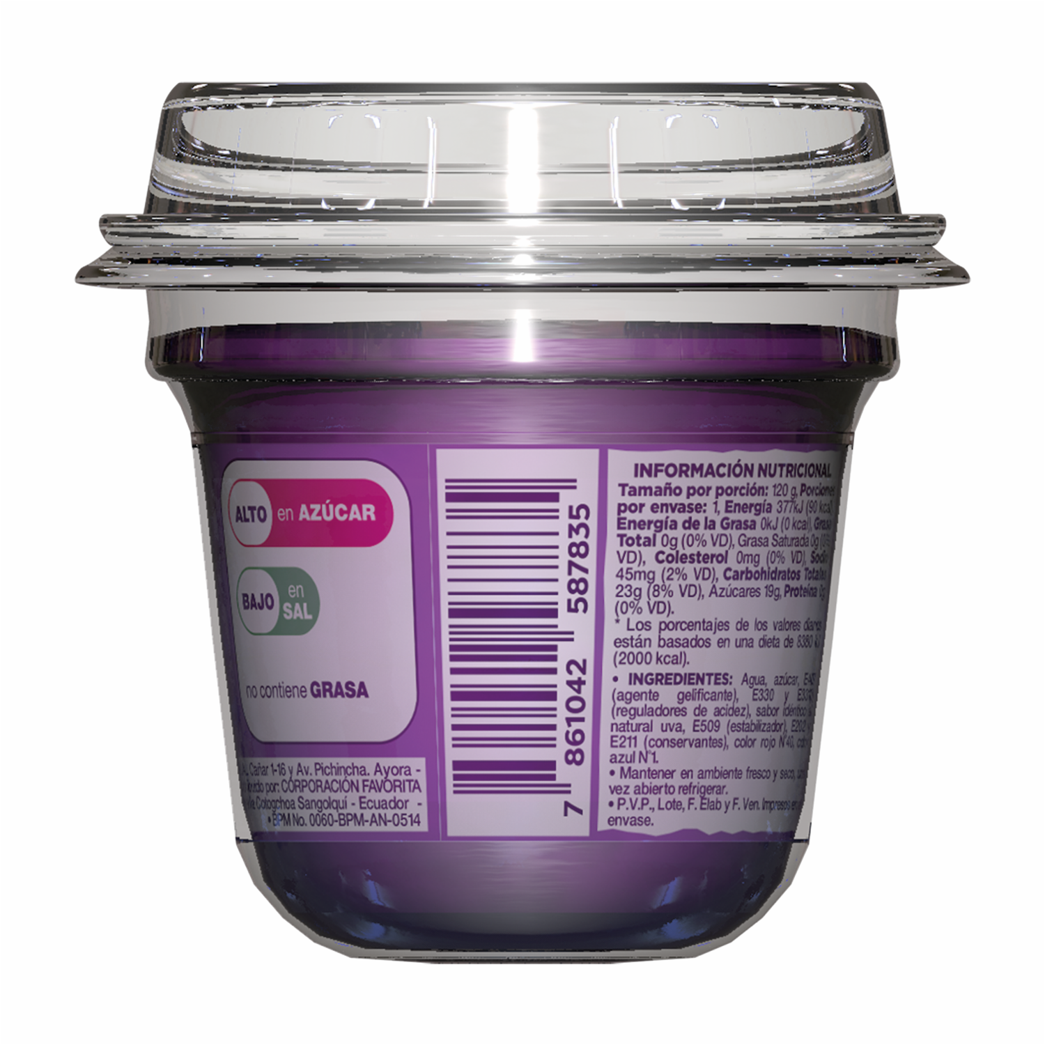 Gelatina Lista Sabor A Uva Vaso ESY 120 G