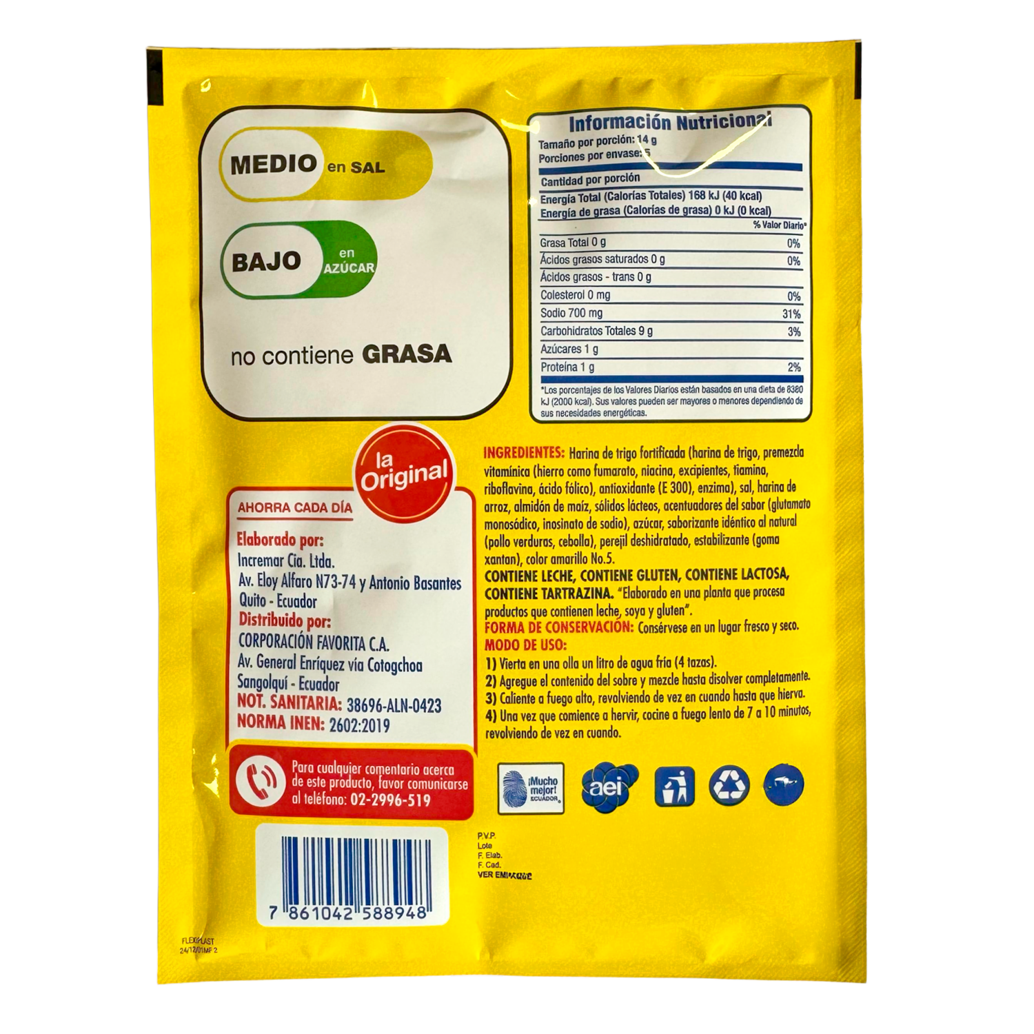 Crema Instantánea De Espárragos LA ORIGINAL 70 G