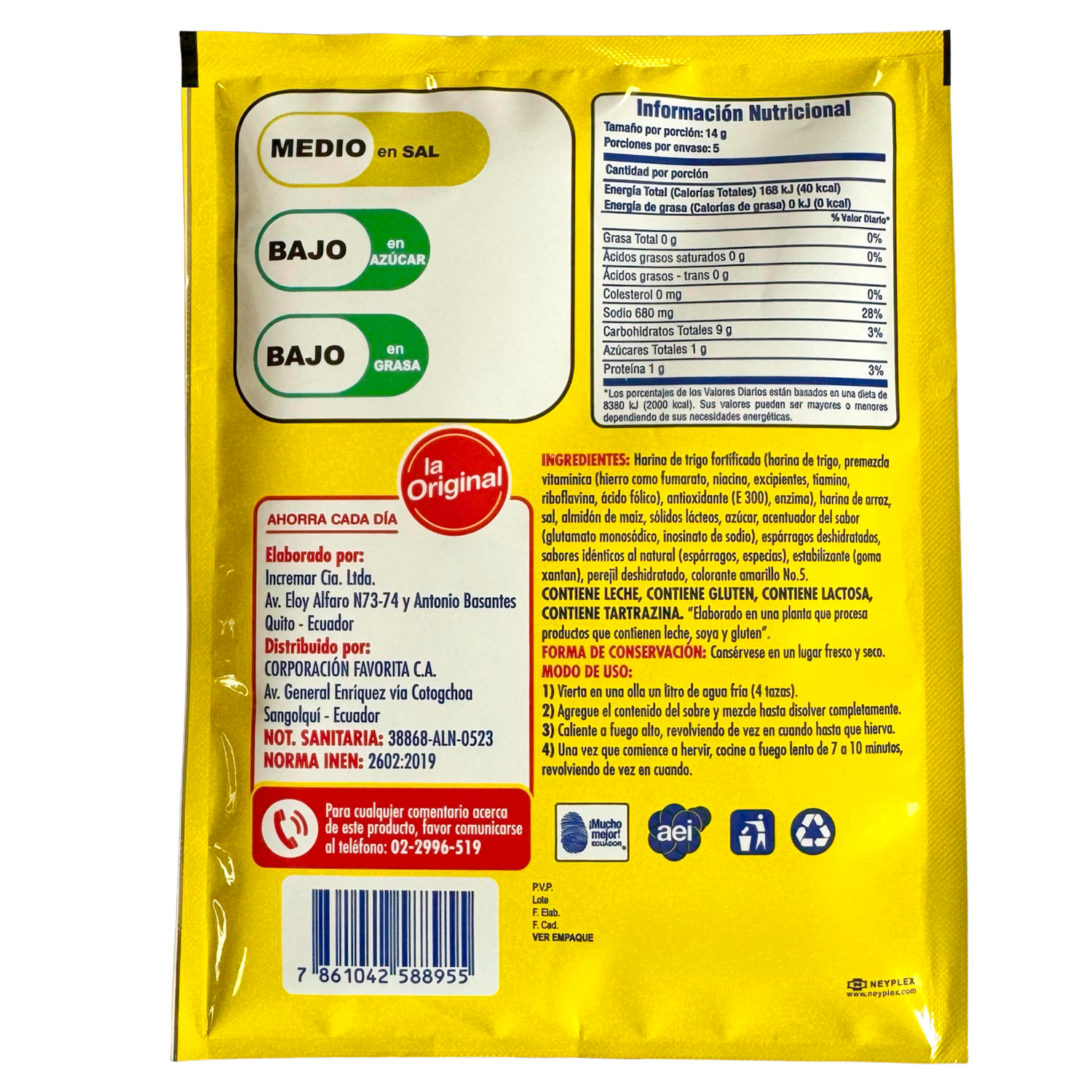 Crema Instantánea De Champiñones LA ORIGINAL 70 G
