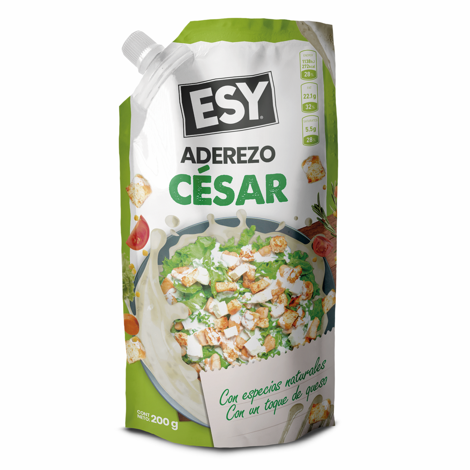Aderezo César Con Especias Naturales Sin Sabores Artificiales ESY 200 G