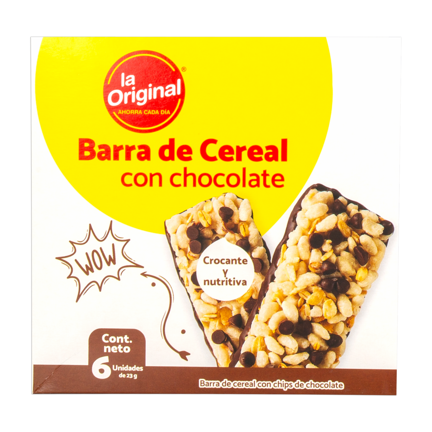 Barra De Cereal Sabor A Chocolate LA ORIGINAL 138 G