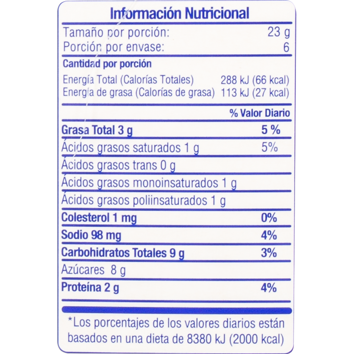 Barra De Cereal Sabor A Chocolate LA ORIGINAL 138 G