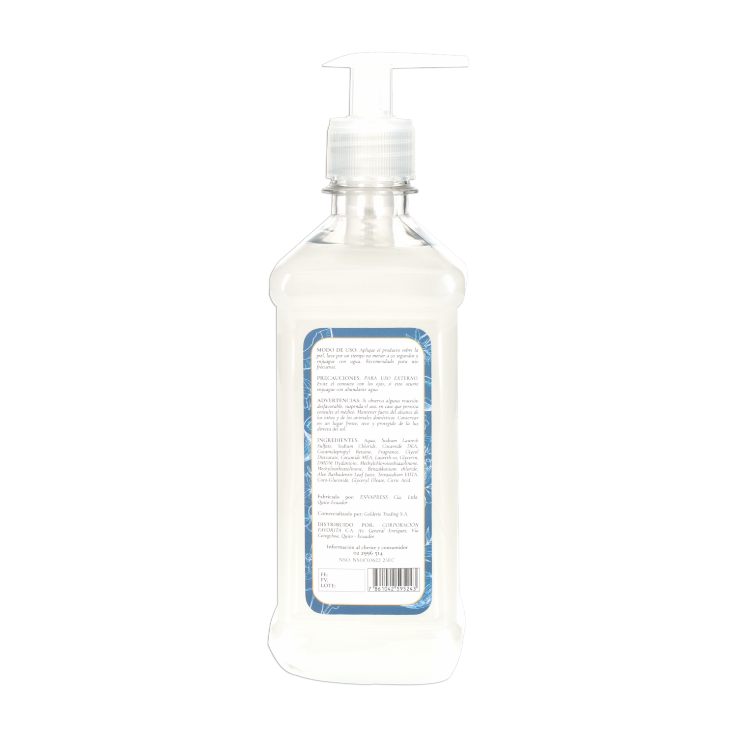 Jabón Líquido Antibacterial Fragancia A Coco Y Vainilla GAMA 500 Ml