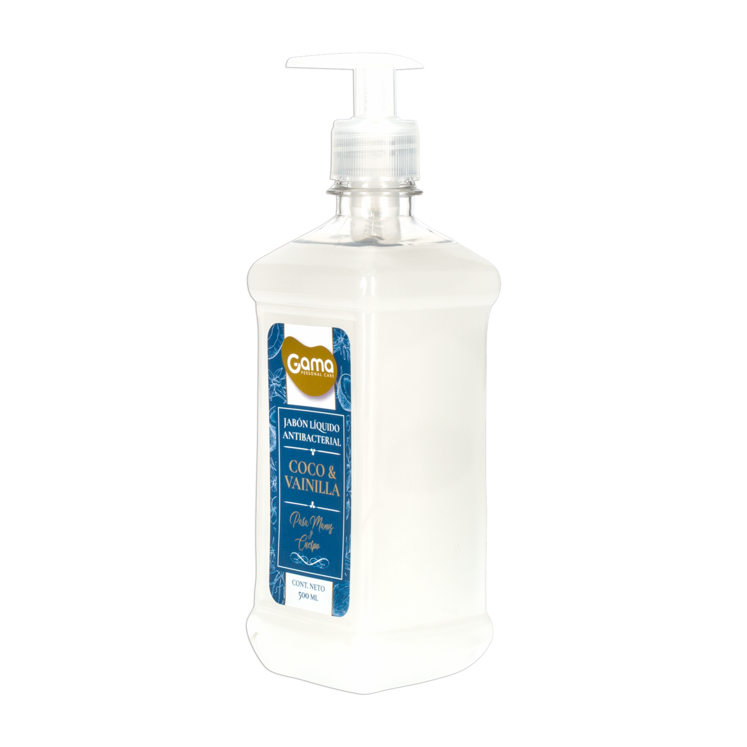 Jabón Líquido Antibacterial Fragancia A Coco Y Vainilla GAMA 500 Ml
