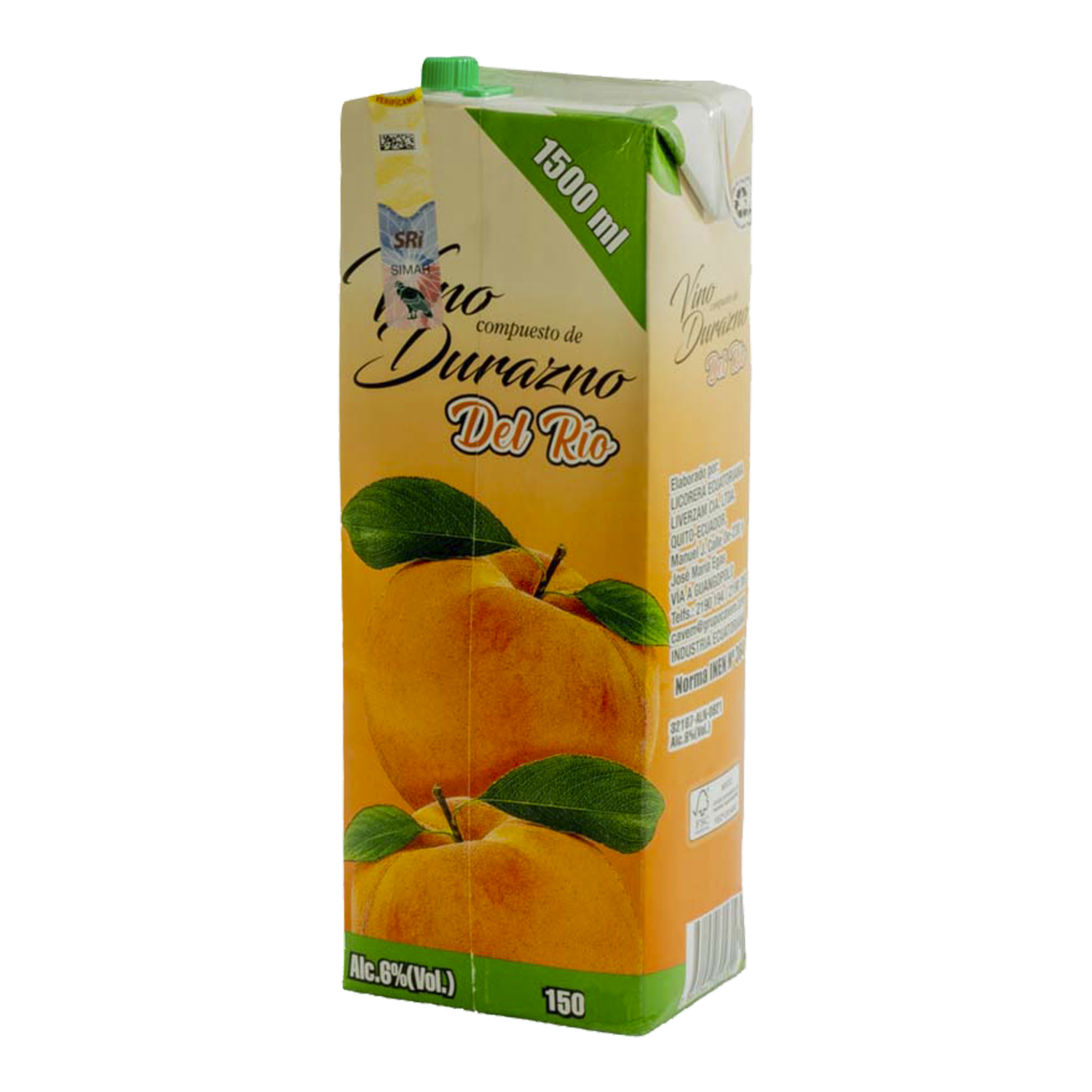 Vino De Durazno DEL RÍO 1 500 Ml