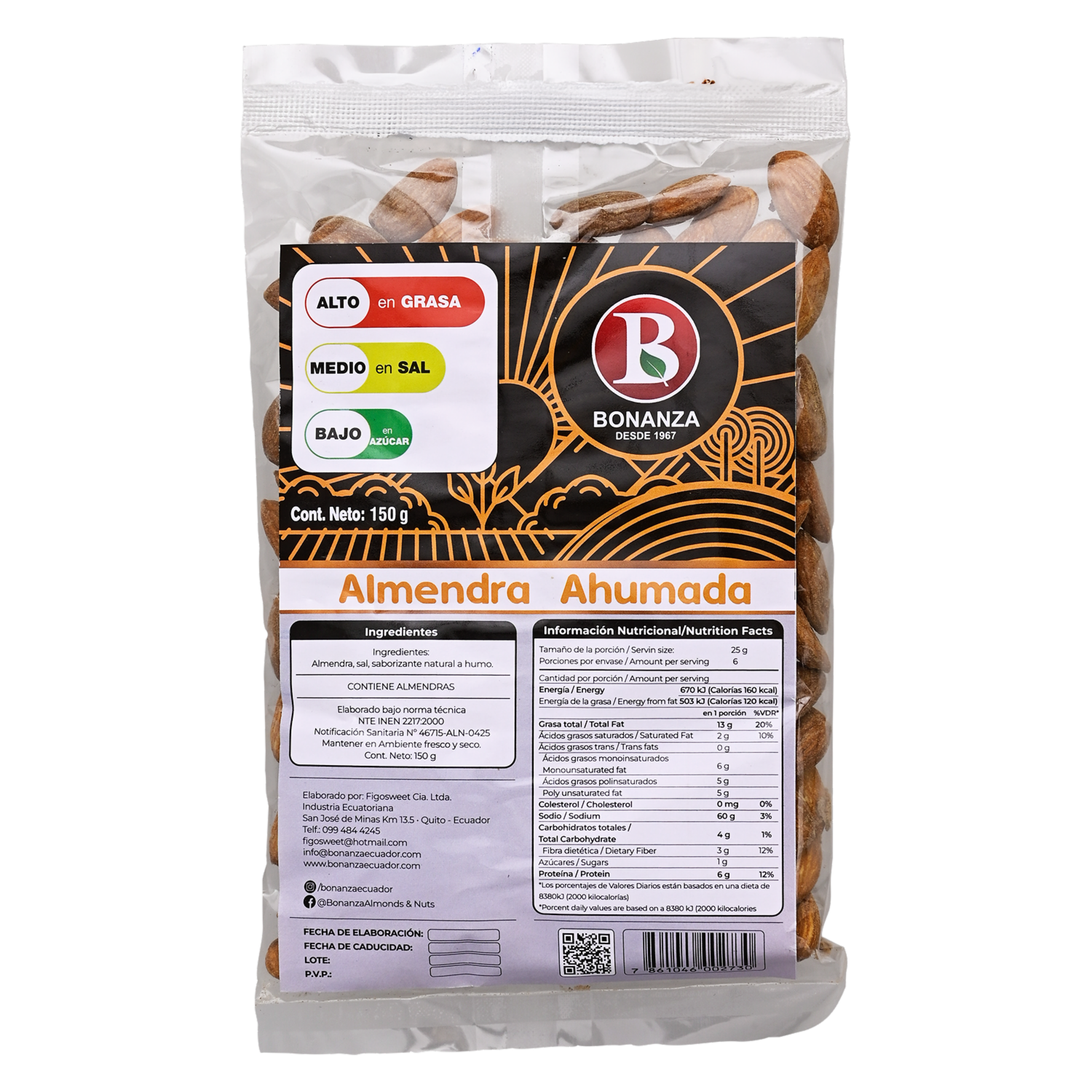Almendras Ahumada BONANZA 150 G