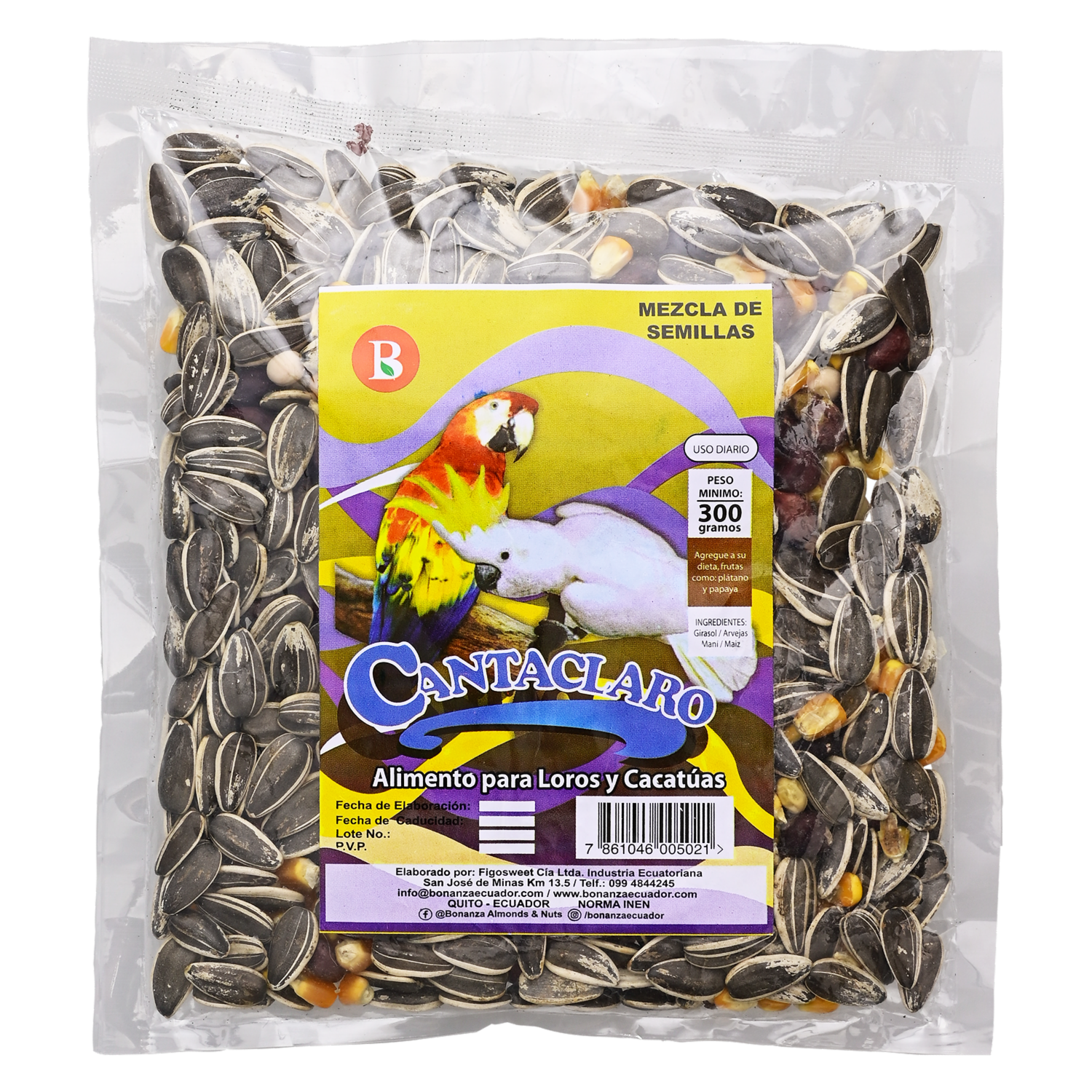Alimento Para Aves Loros Cauas CANTACLARO 300 G