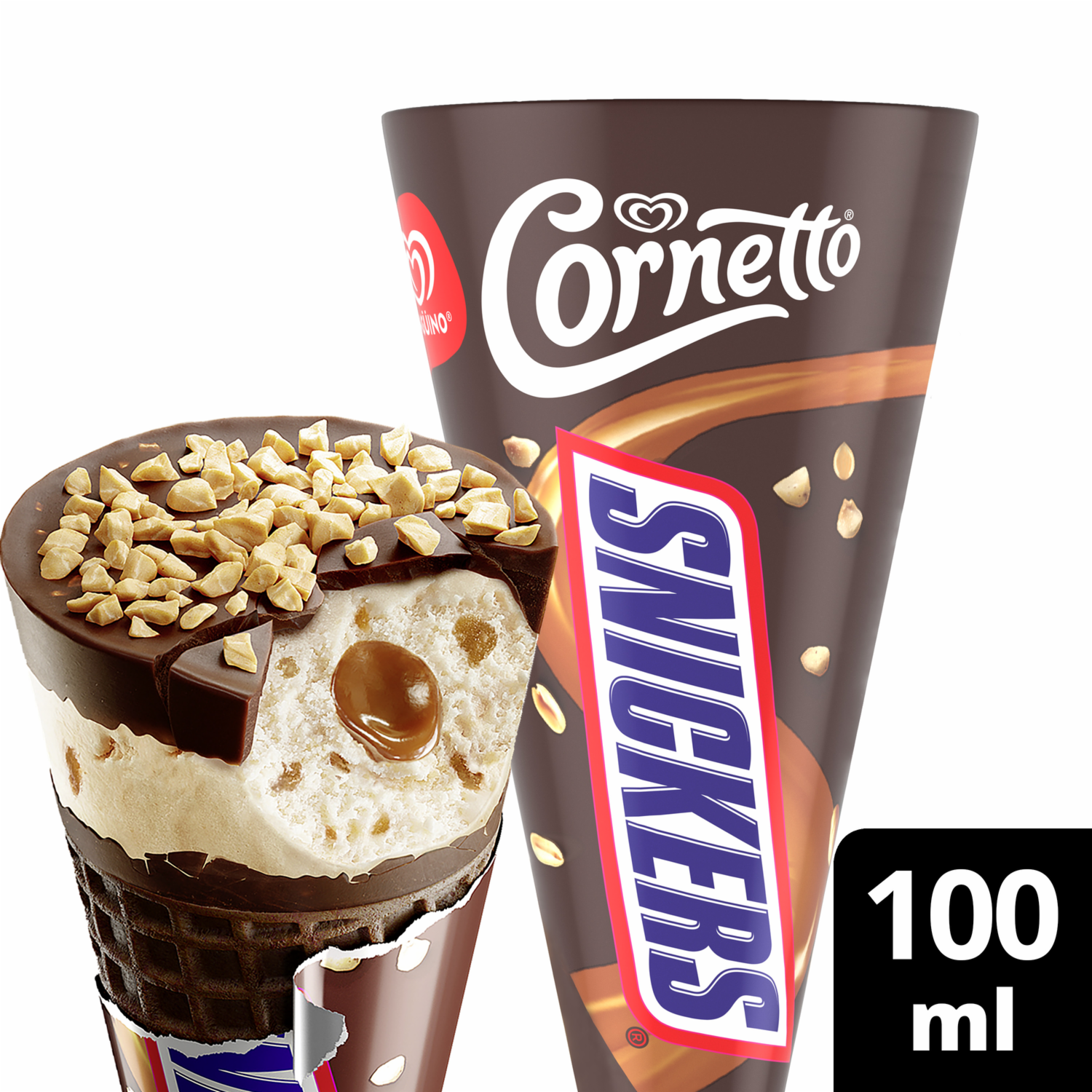 Helado Cornetto Snickers PINGÜINO 100 Ml