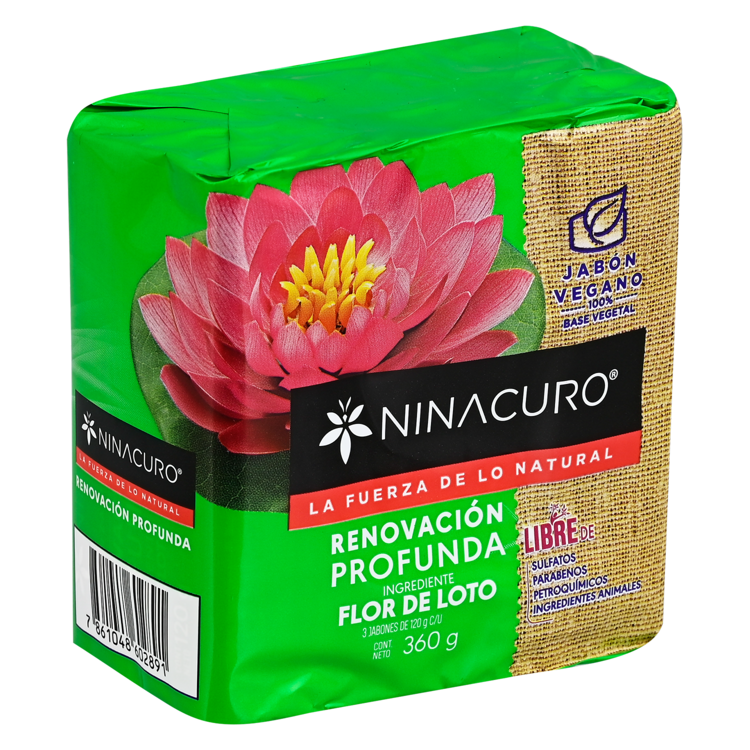 Jabón De Tocador Flor De Loto Renovación Profunda NINACURO 360 G