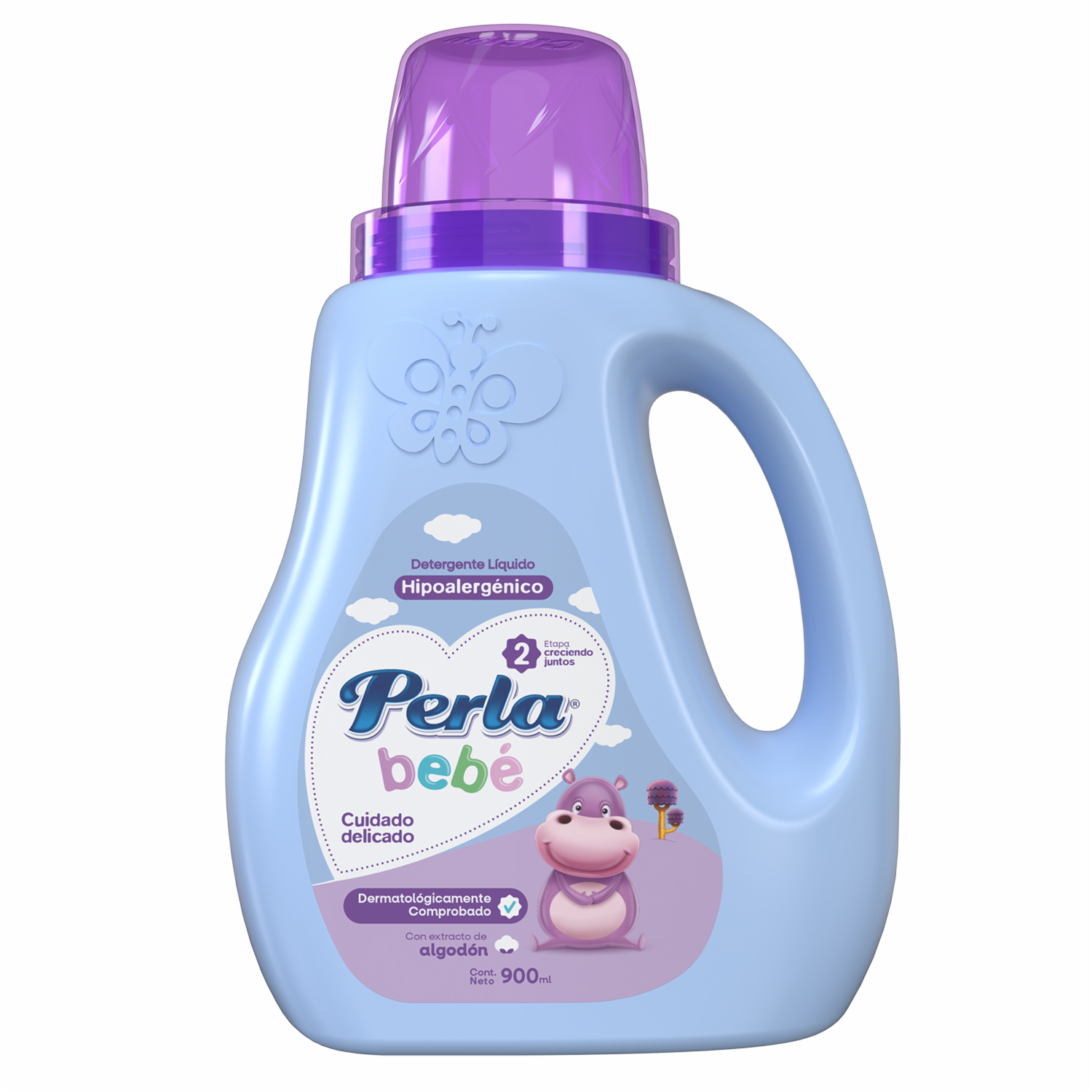 Detergente Líquido Algodón PERLA 900 Ml