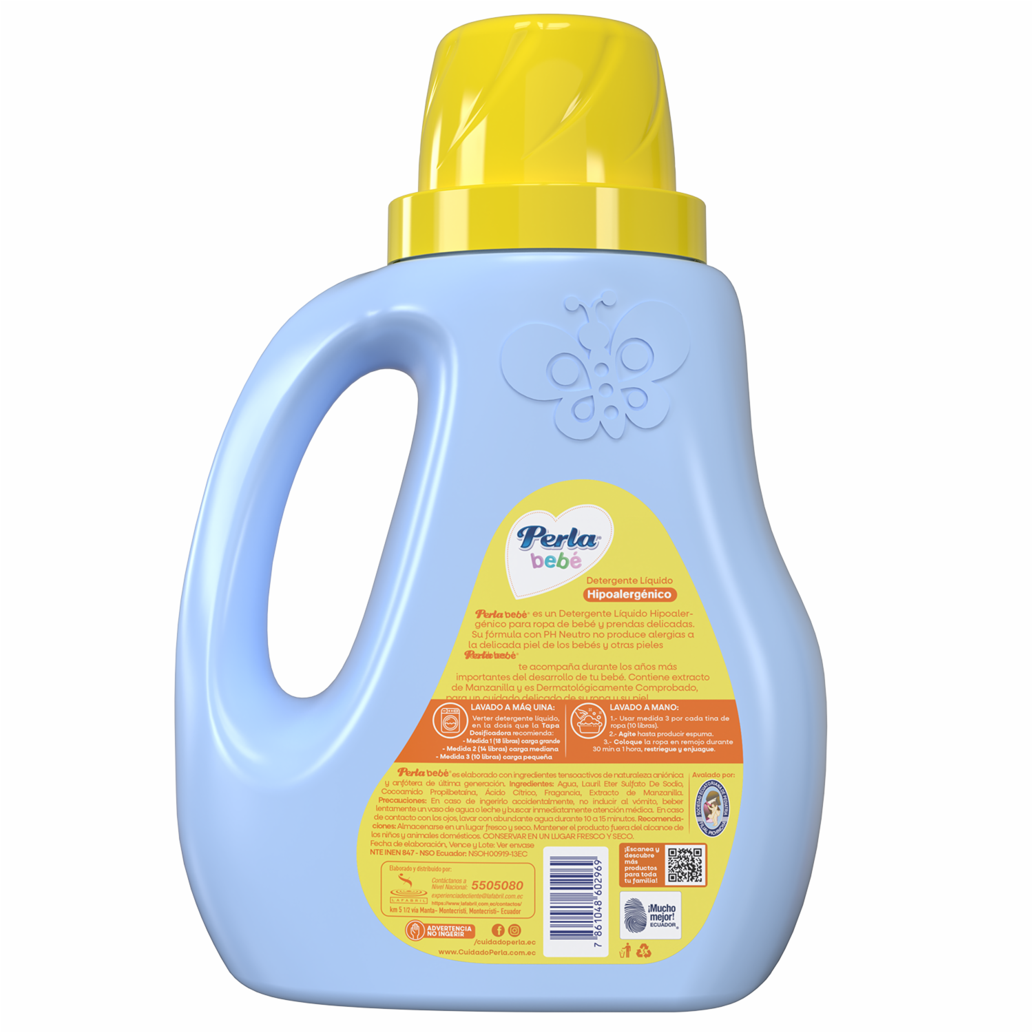 Detergente Líquido De Manzanilla Para Bebé PERLA 900 Ml