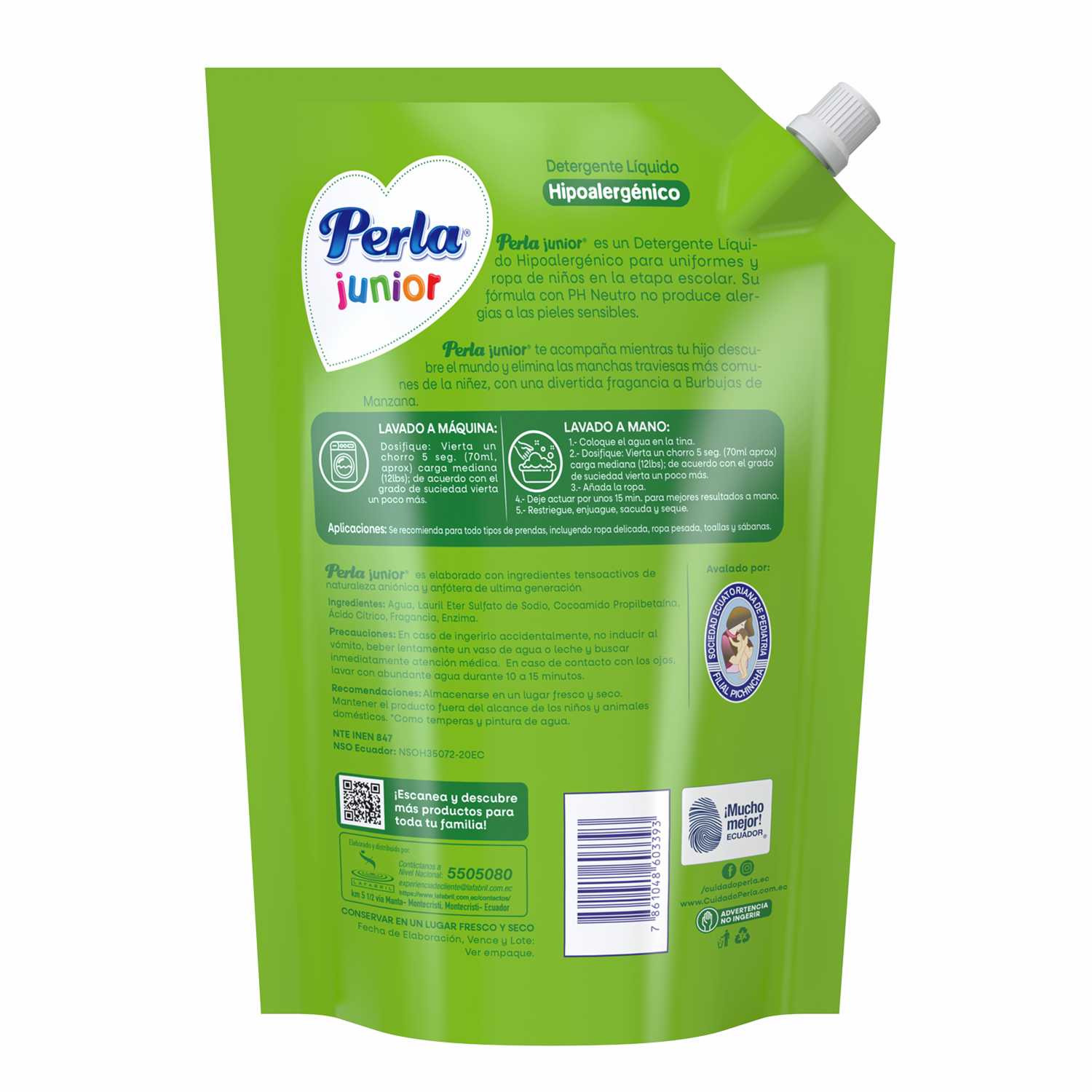 Detergente Líquido Junior PERLA 1300 Ml