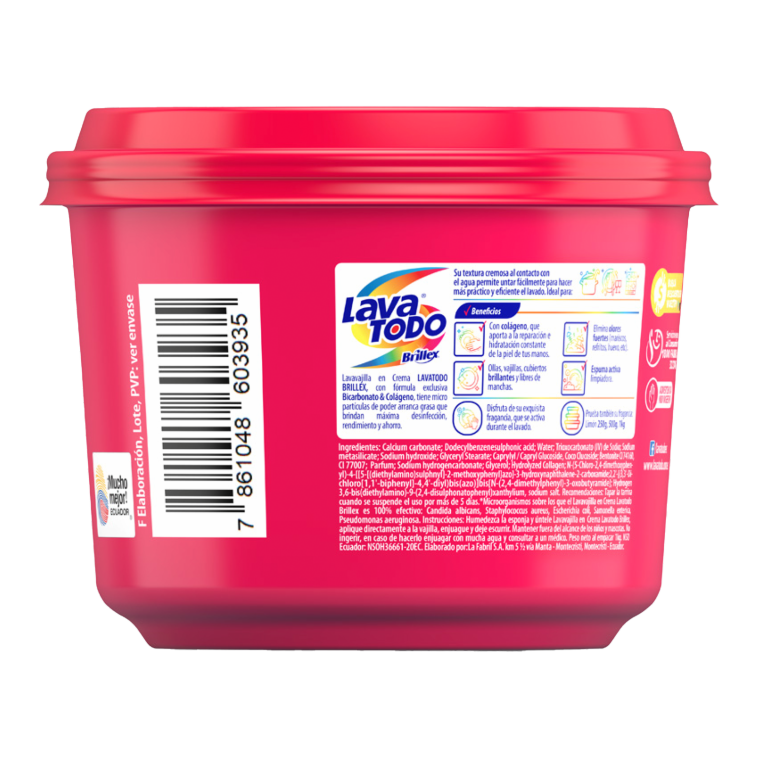 Lavavajillas En Crema Sandía Brillex LAVATODO 1000 G