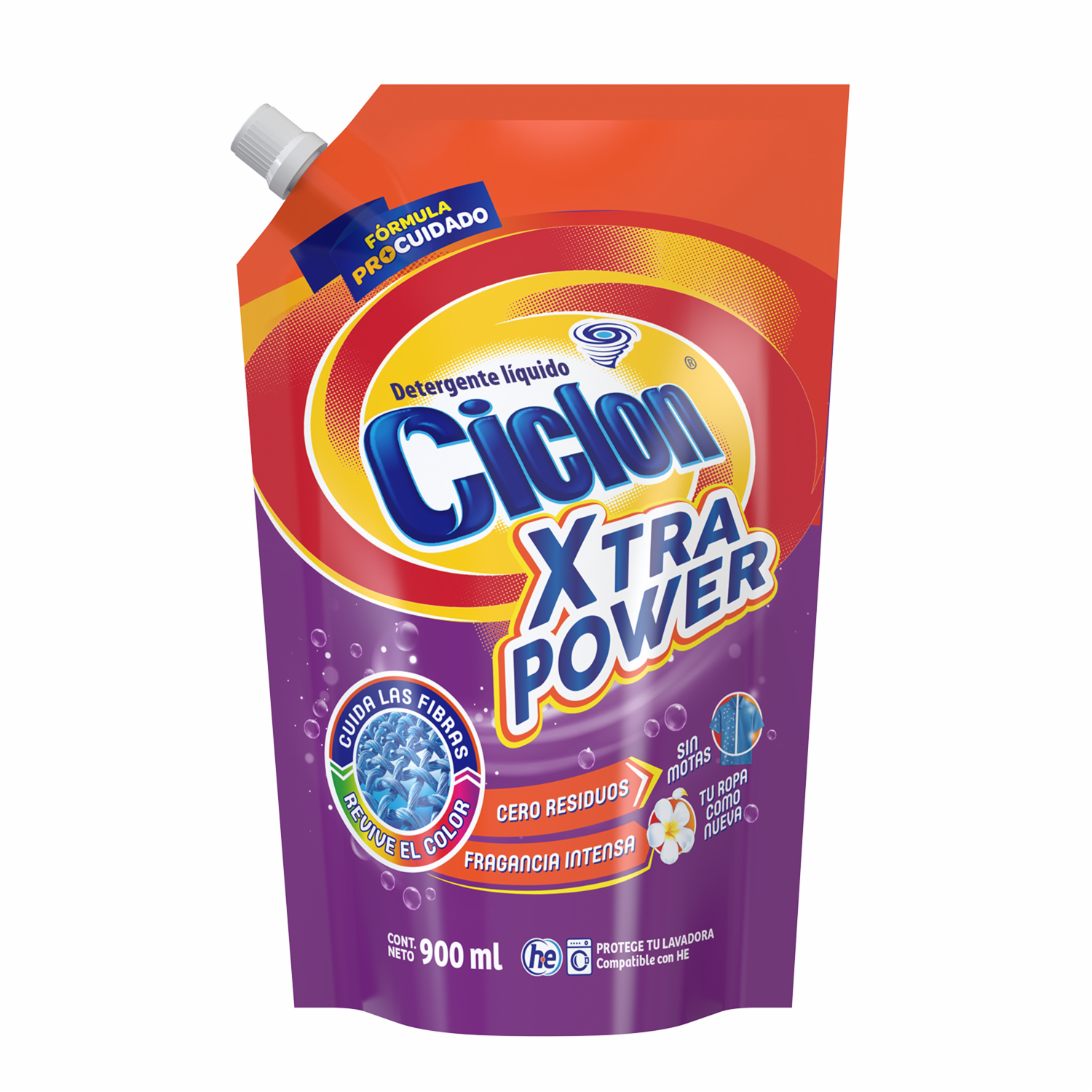 Detergente Líquido Xtra Power CICLÓN 900 Ml