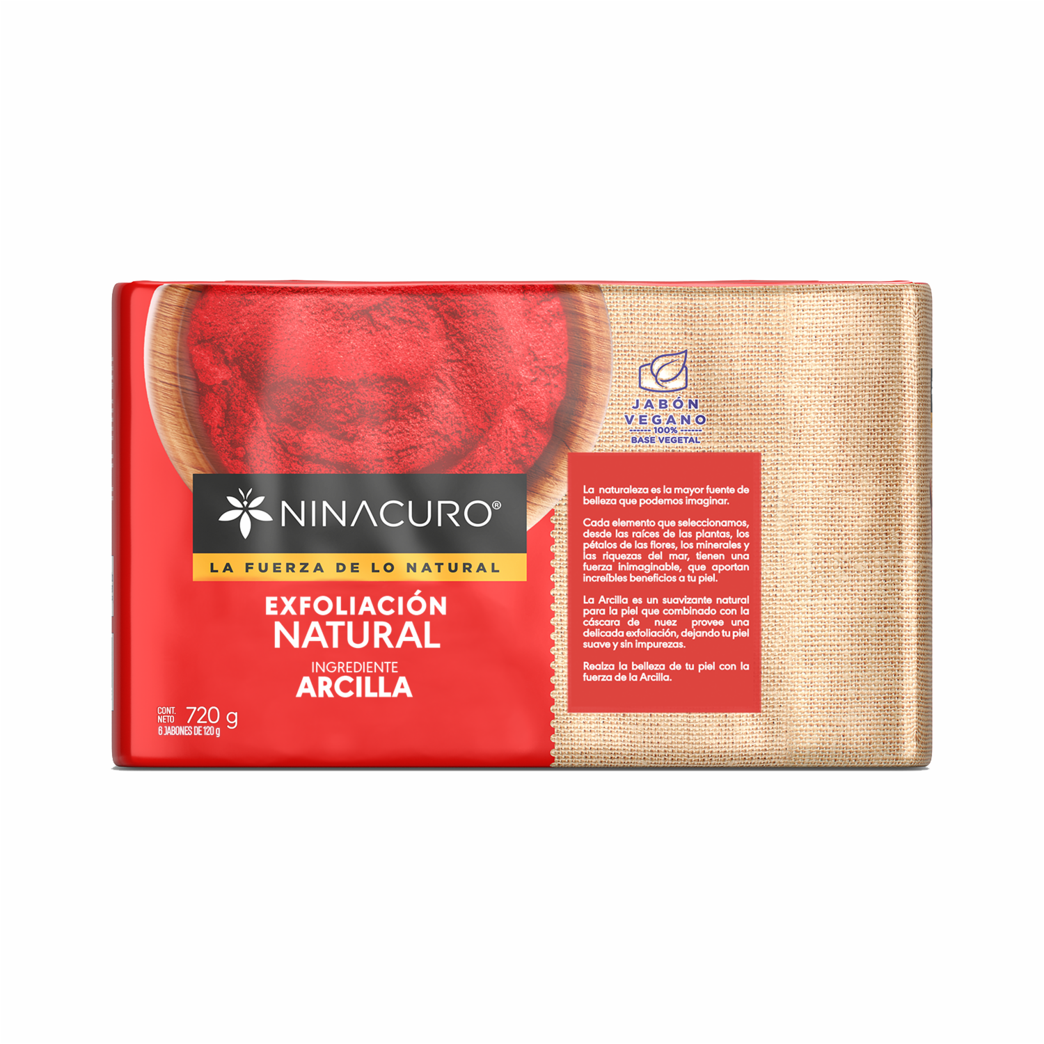 Jabón De Tocador Arcilla Lleva 5 Paga 6 NINACURO 720 G