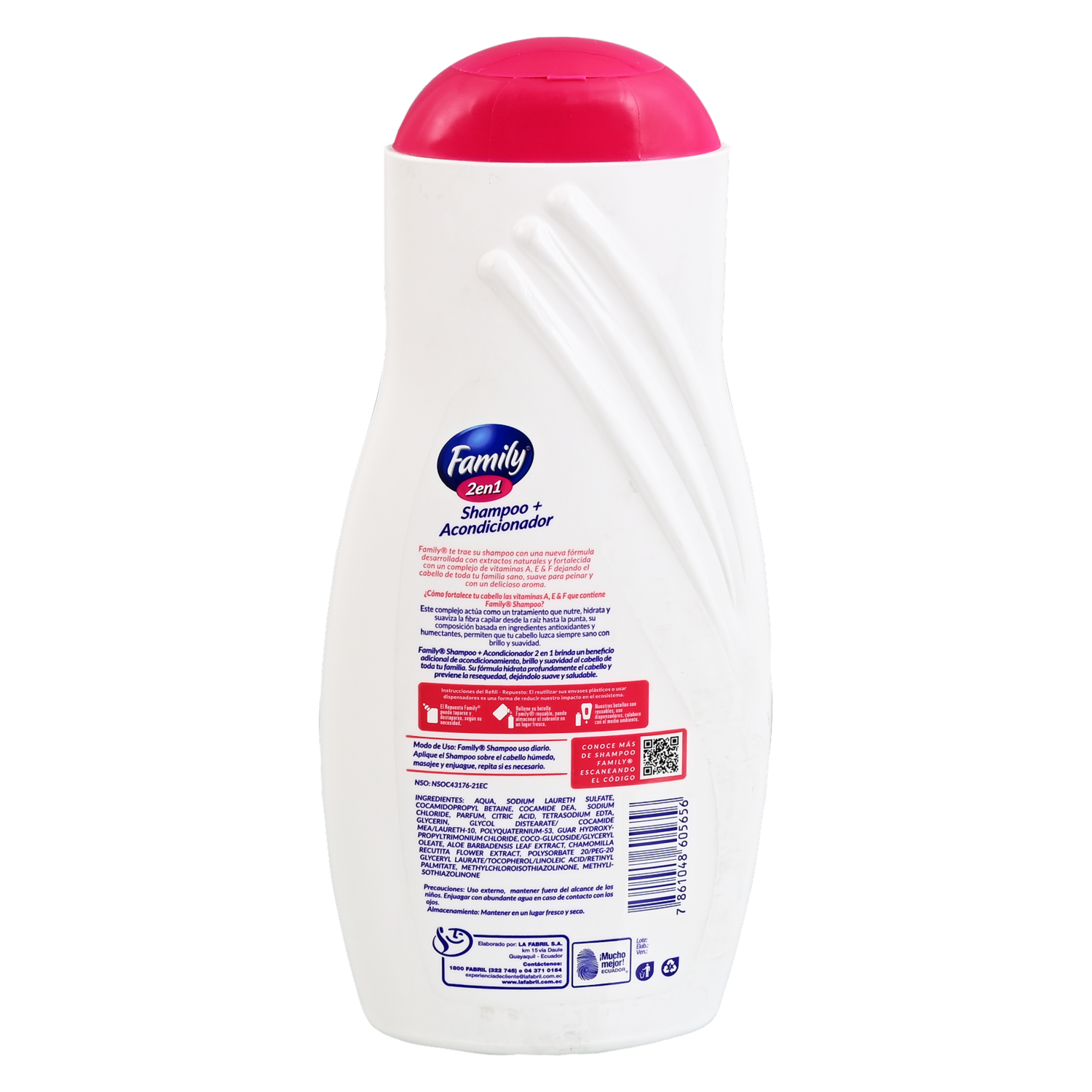 Shampoo De Cabello Con Acondicionador Limpieza Y Suavidad FAMILY 970 Ml