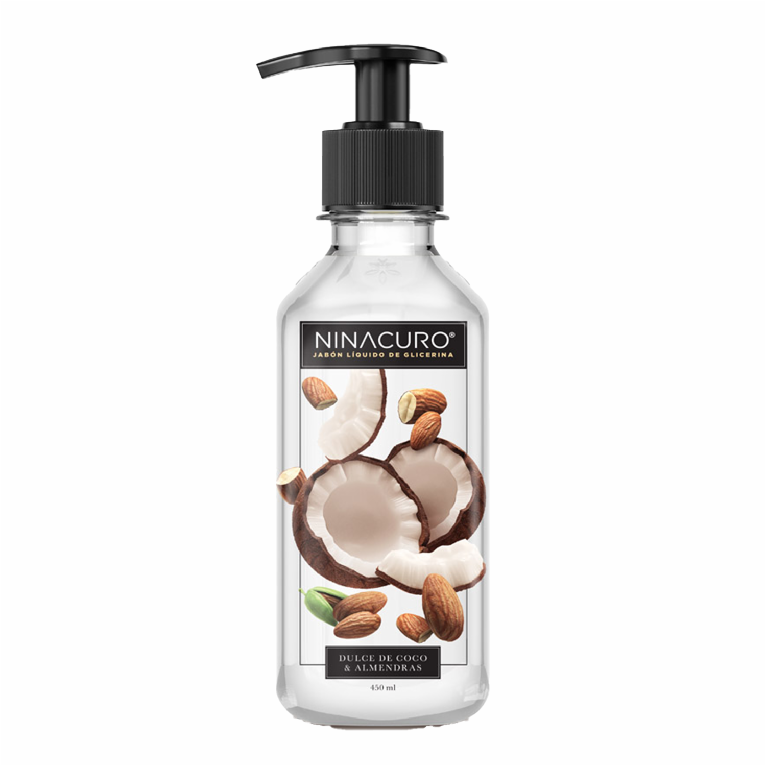 Jabón Líquido Dulce De Coco Y Almendras NINACURO 450 Ml