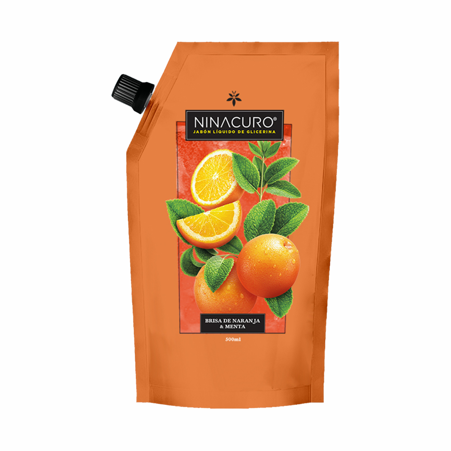 Jabón Líquido Brisa Naranja Y Menta NINACURO 500 Ml