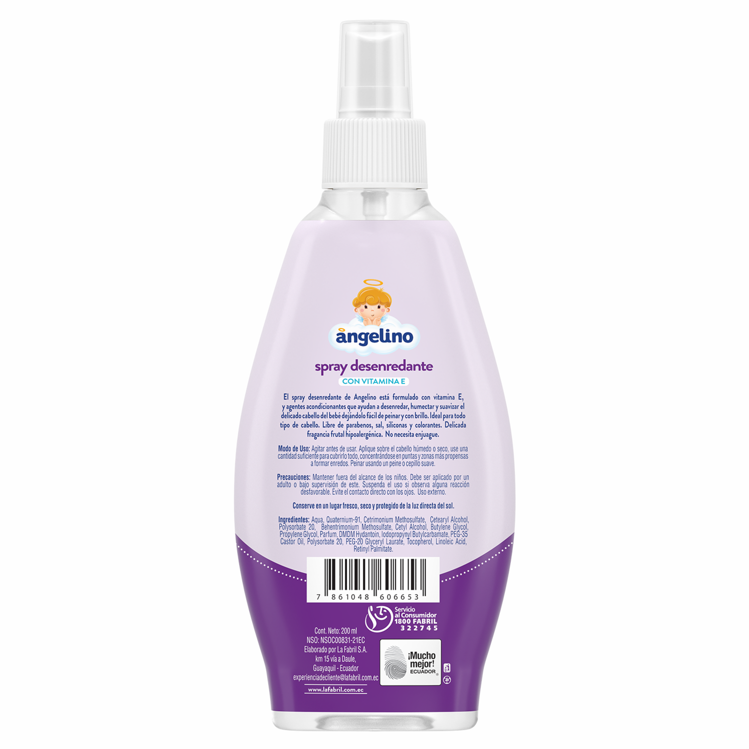 Desenredante De Cabello Con Vitamina E ANGELINO 200 Ml