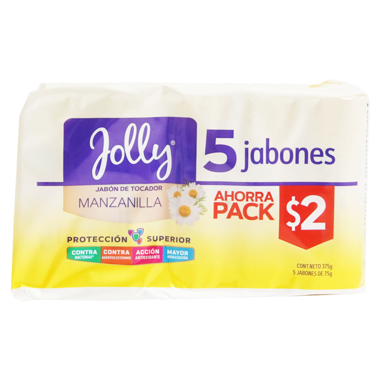 Jabón De Tocador En Barra Manzanilla Pack JOLLY 75 G