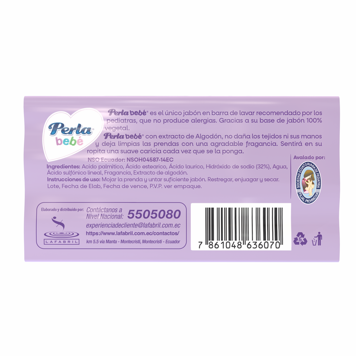 Jabón De Ropa Para Bebé PERLA 200 G