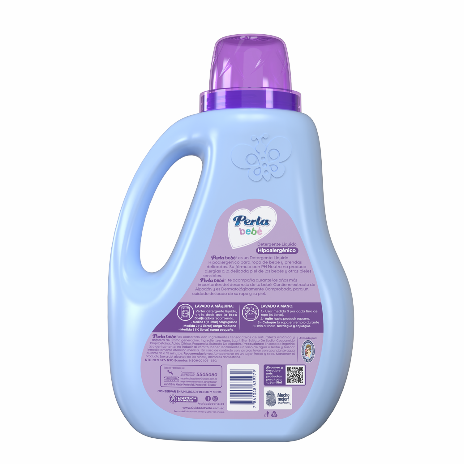 Detergente Líquido De Bebé PERLA 2000 Ml