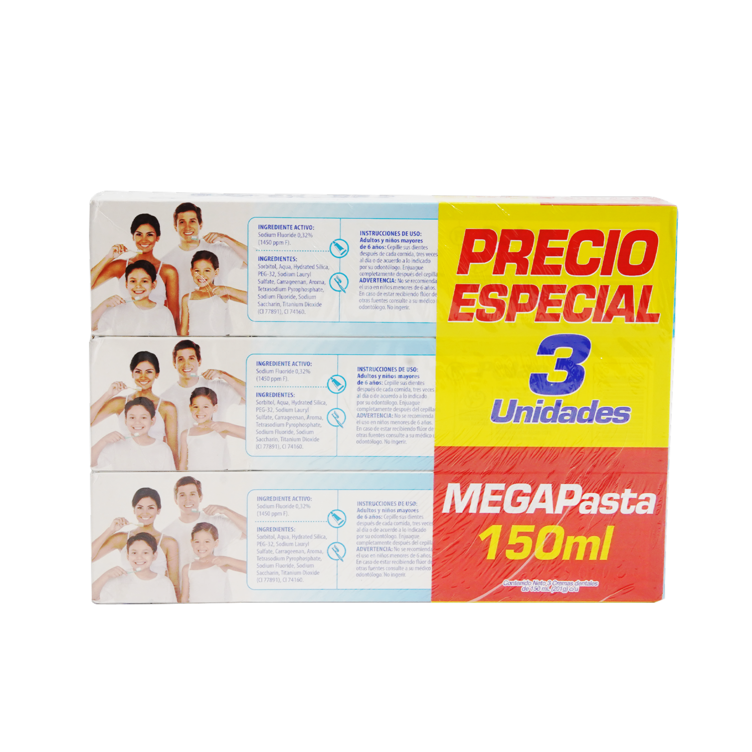 Pasta Dental Sabor A Menta POLAR 3X150 Ml
