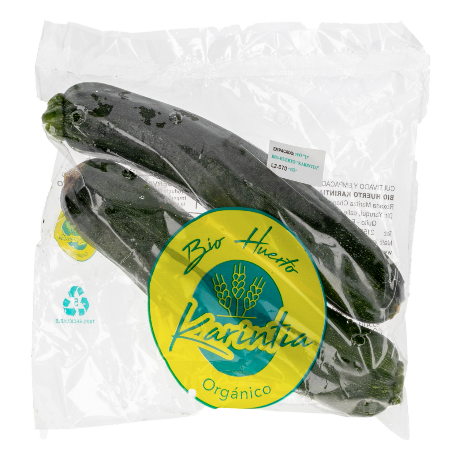 Suquini Verde Orgánico KARINTIA 500g