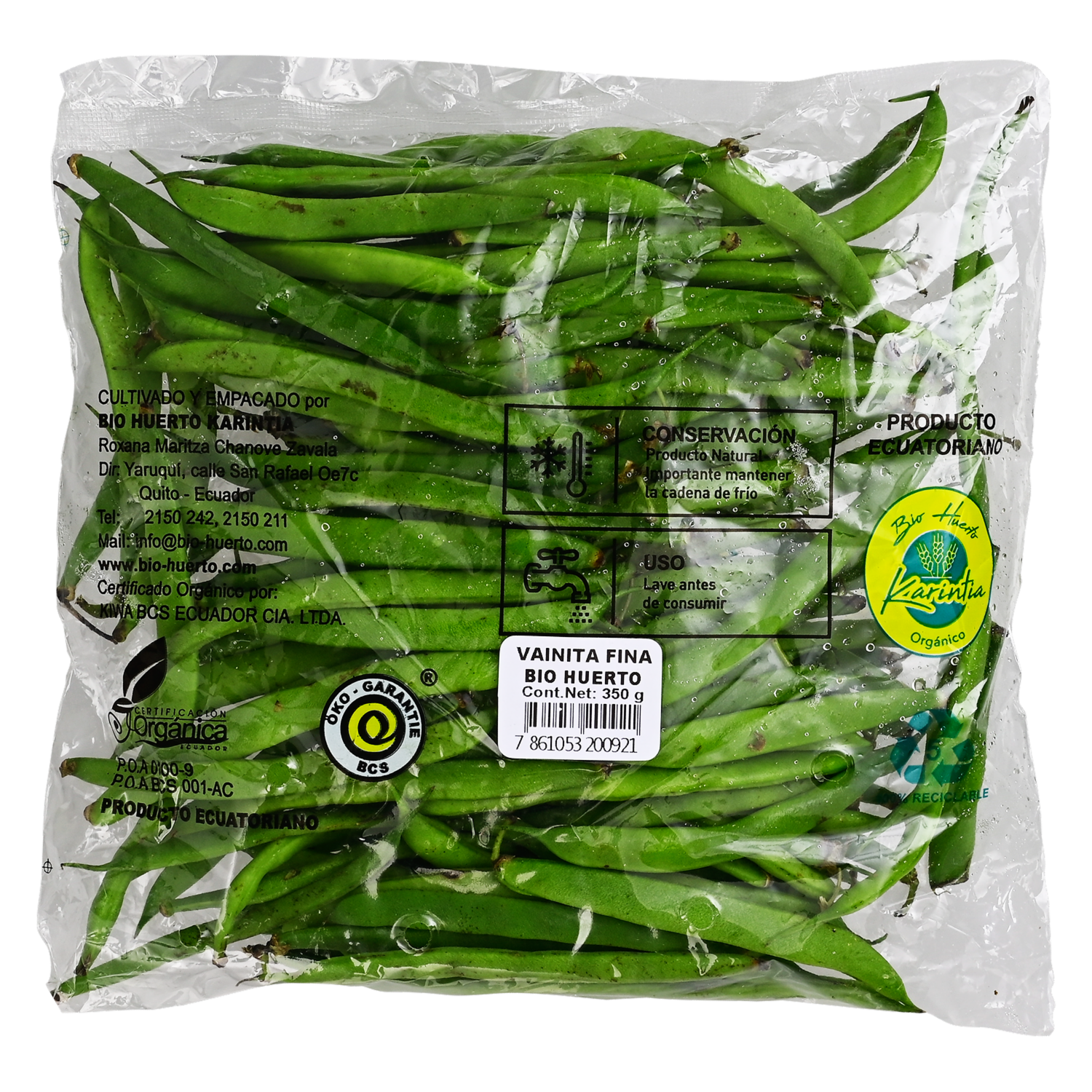 Vainita Orgánico KARINTIA 350 g