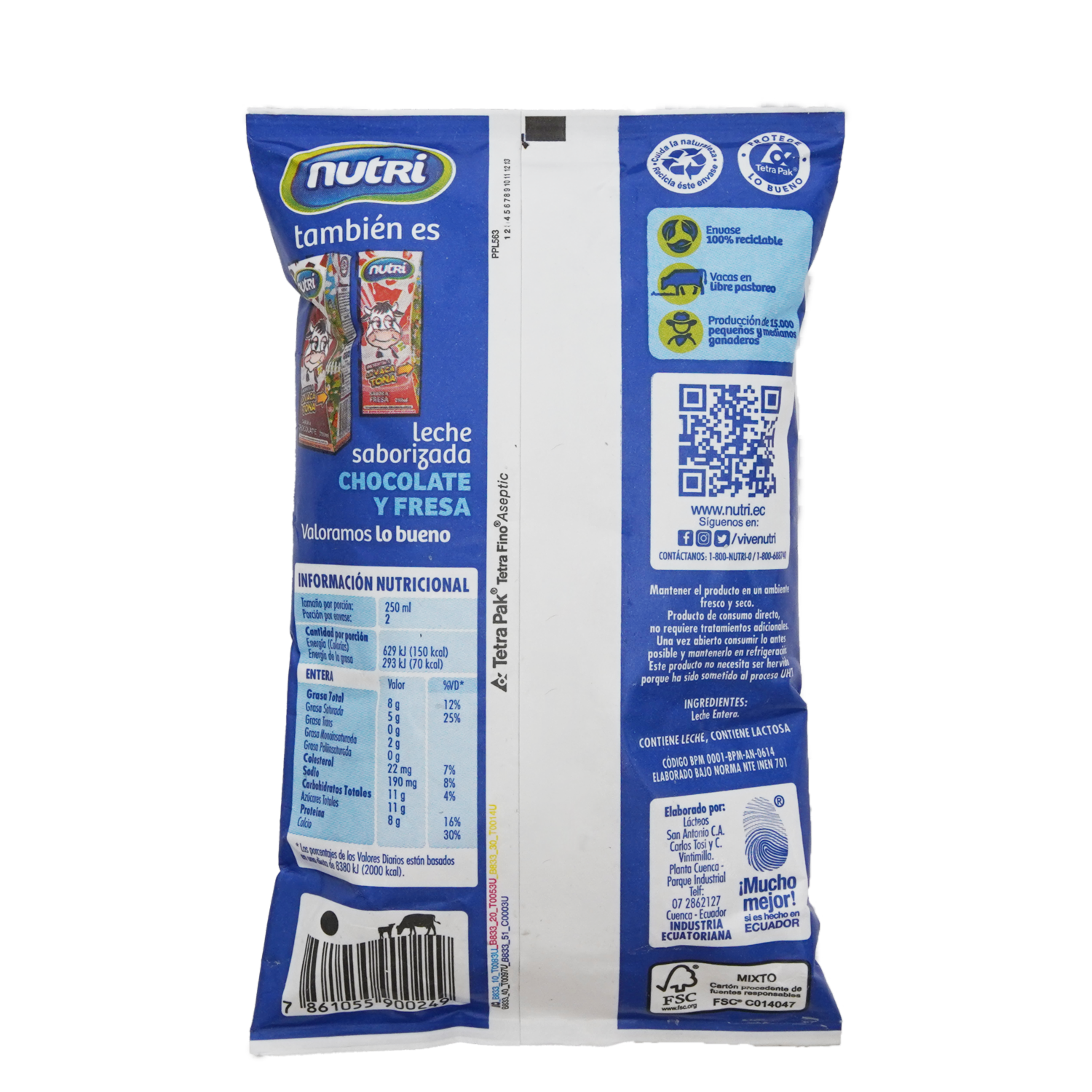 Leche Entera Larga Vida NUTRI 500 Ml