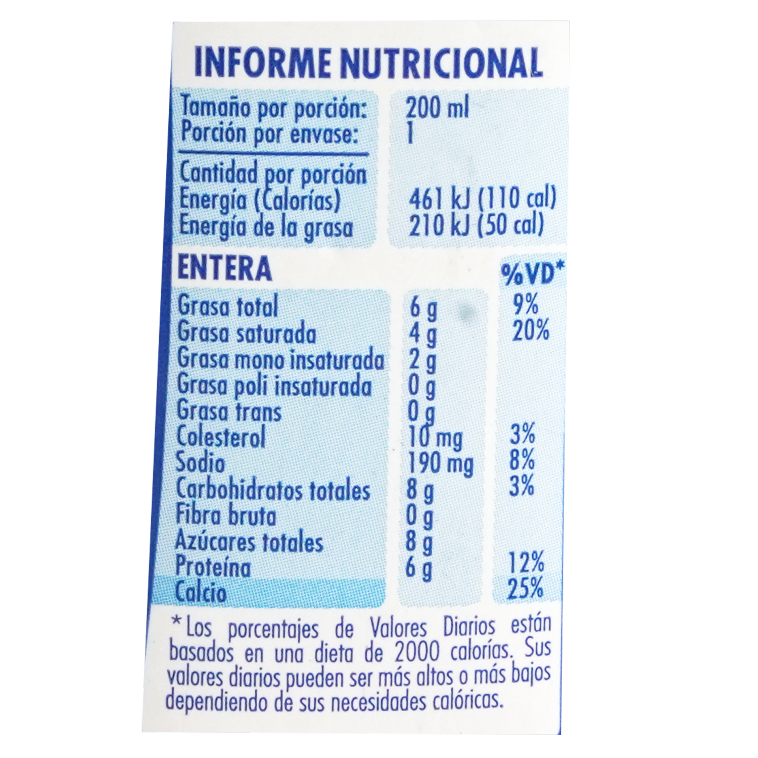 Leche Entera Larga Vida NUTRI 200 Ml