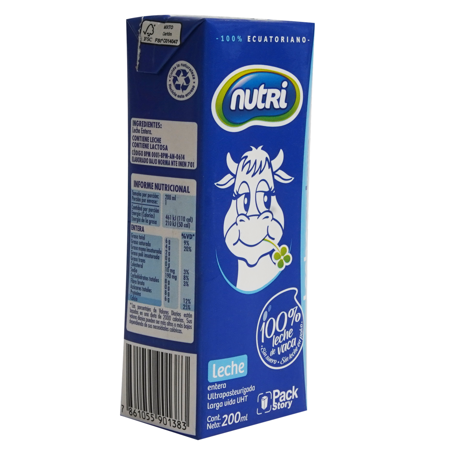 Leche Entera Larga Vida NUTRI 200 Ml